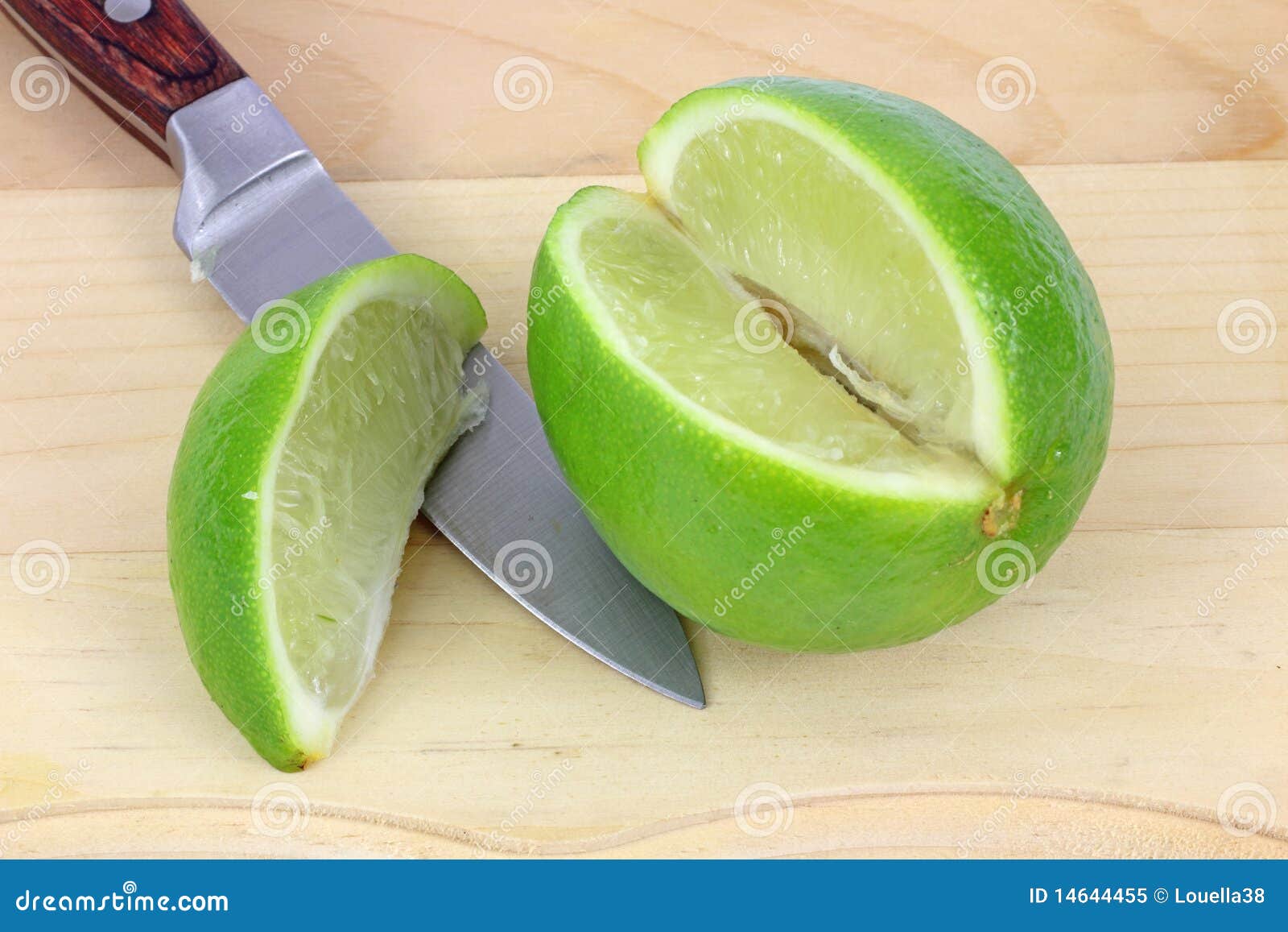 Close View Cut Lime Knife stock image. Image of dimpled 14644455