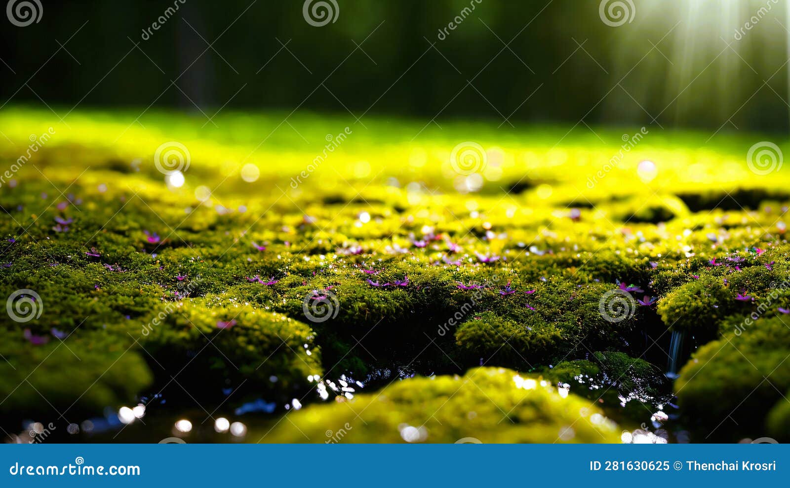 Close View. Moss in the Forest Stock Illustration Illustration of