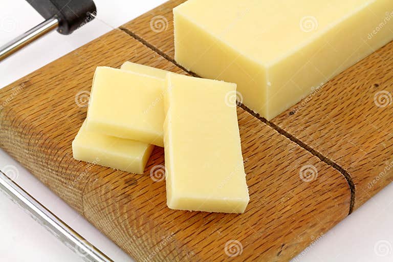 Close View Reduced Fat Sharp Cheddar Cheese Stock Photo Image of