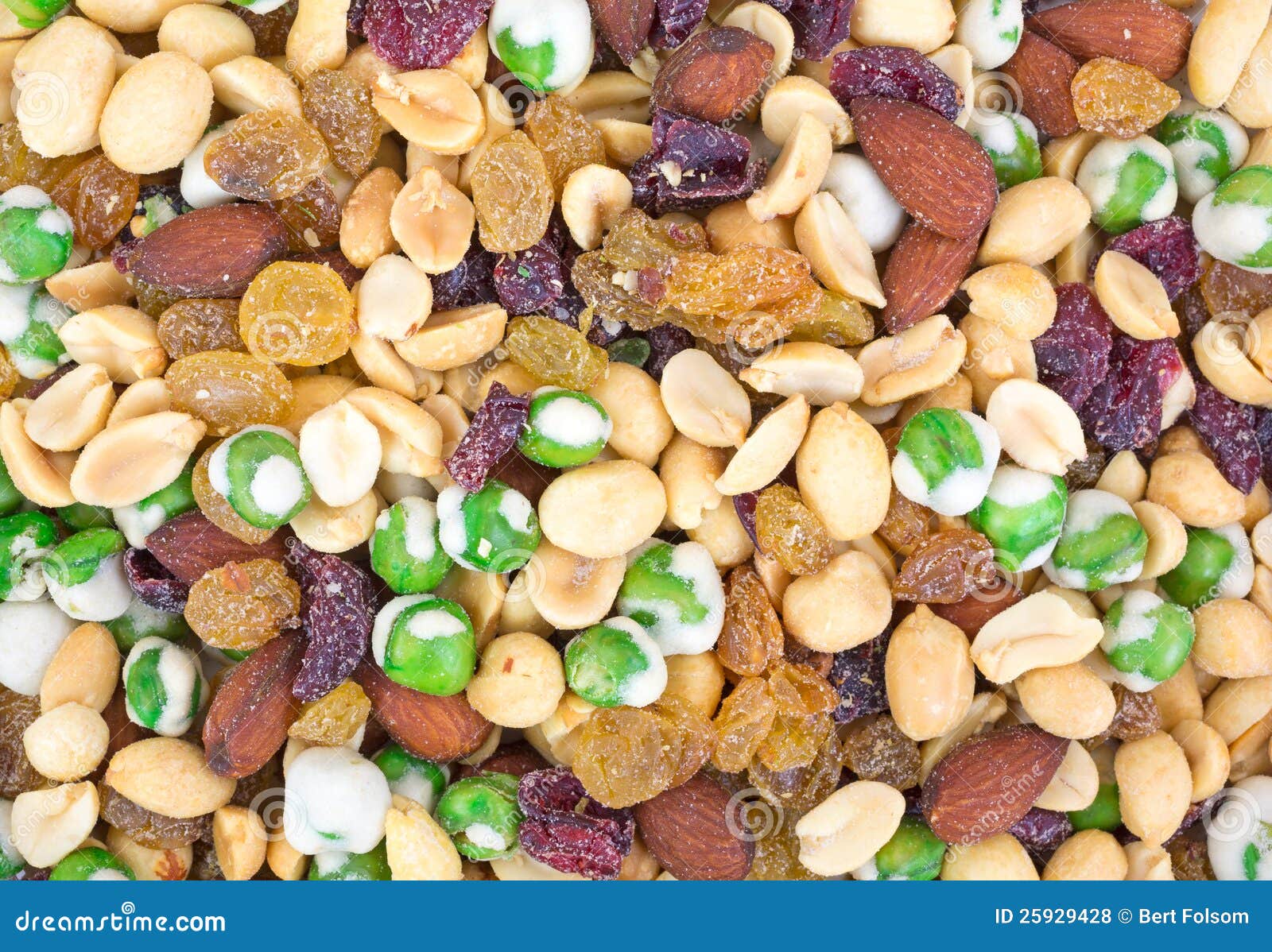 Close View Trail Mix with Wasabi Peas Stock Photo Image of close