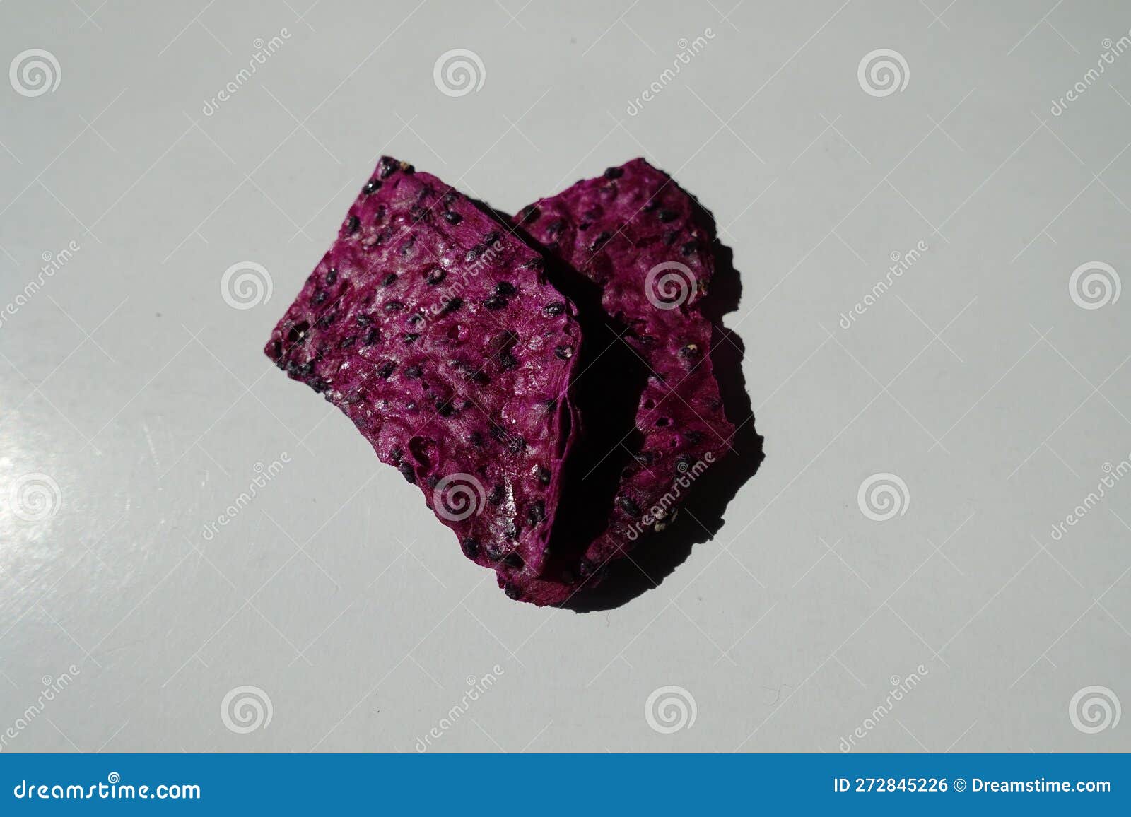 Close View of Two Purple Dried Dragon Fruit Chips Stock Photo Image of titbit, dragon 272845226