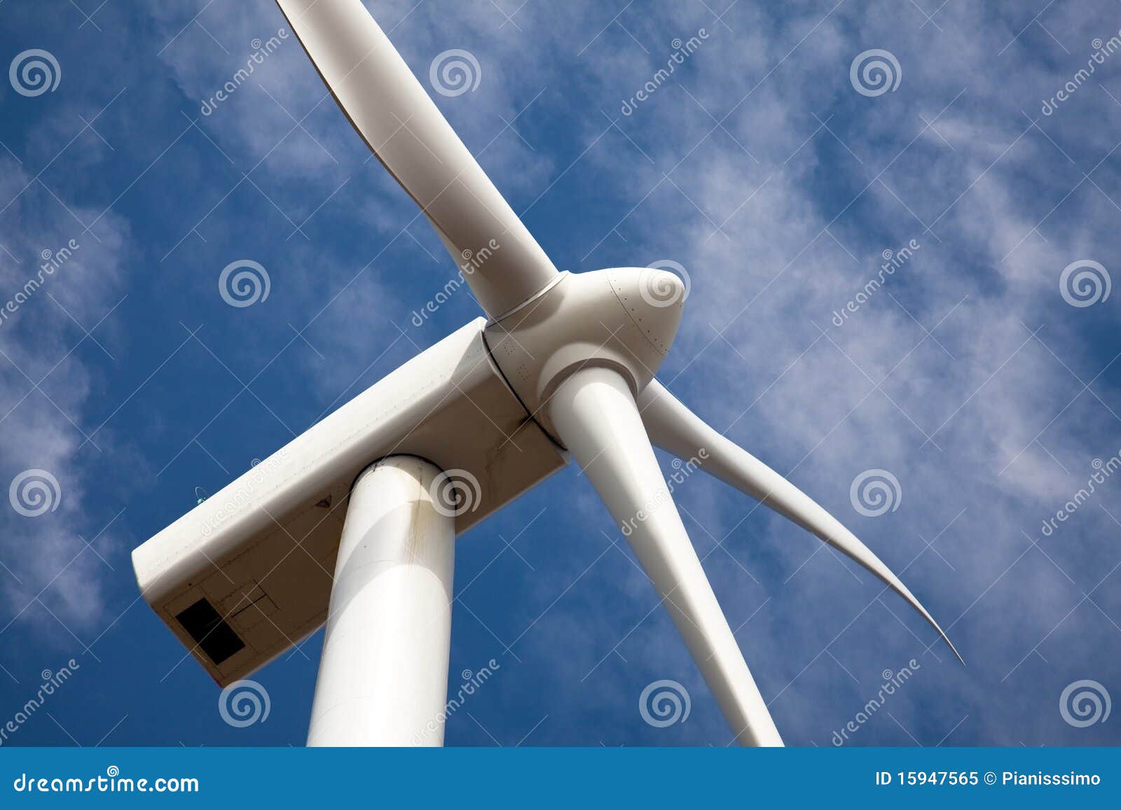 close view of wind turbine nacelle