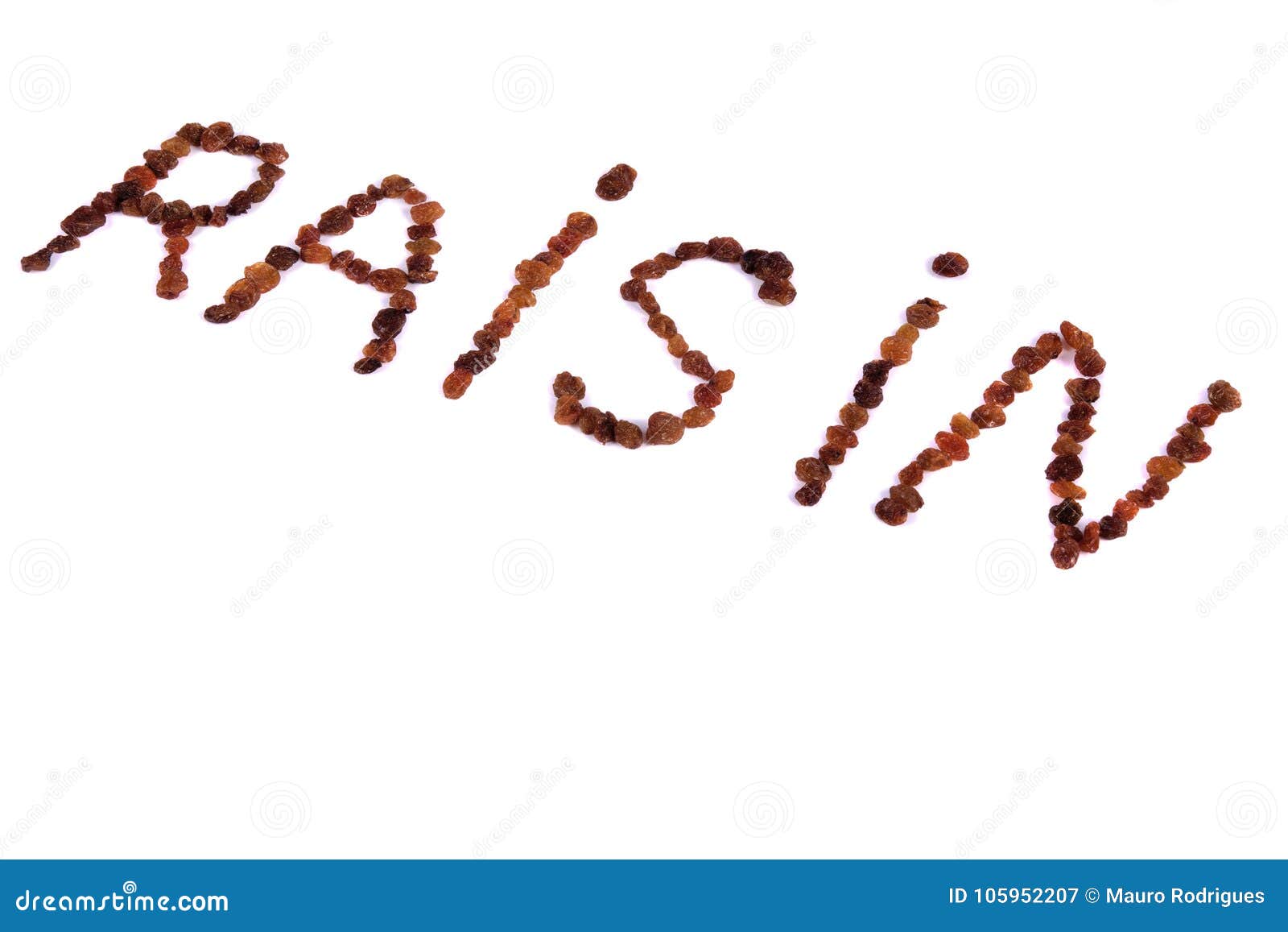 The word raisin stock image. Image of cooking, brown 105952207