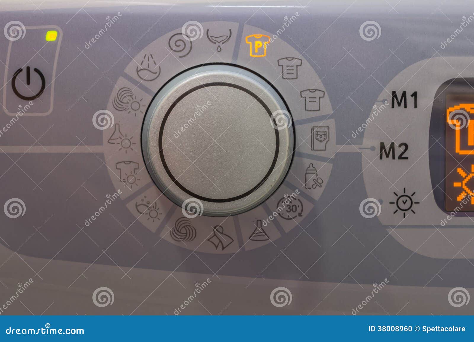 Close of Washing Machine Knob 3 Stock Photo Image of front