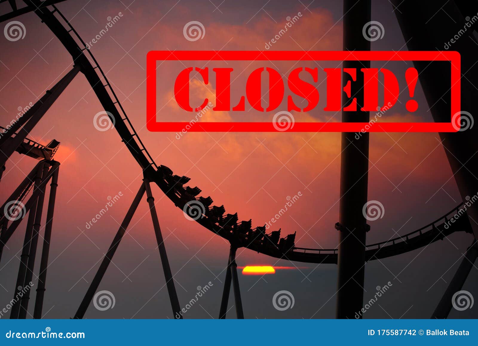 Closed Amusement Park Due To Coronavirus Outbreak Stock Photo Image