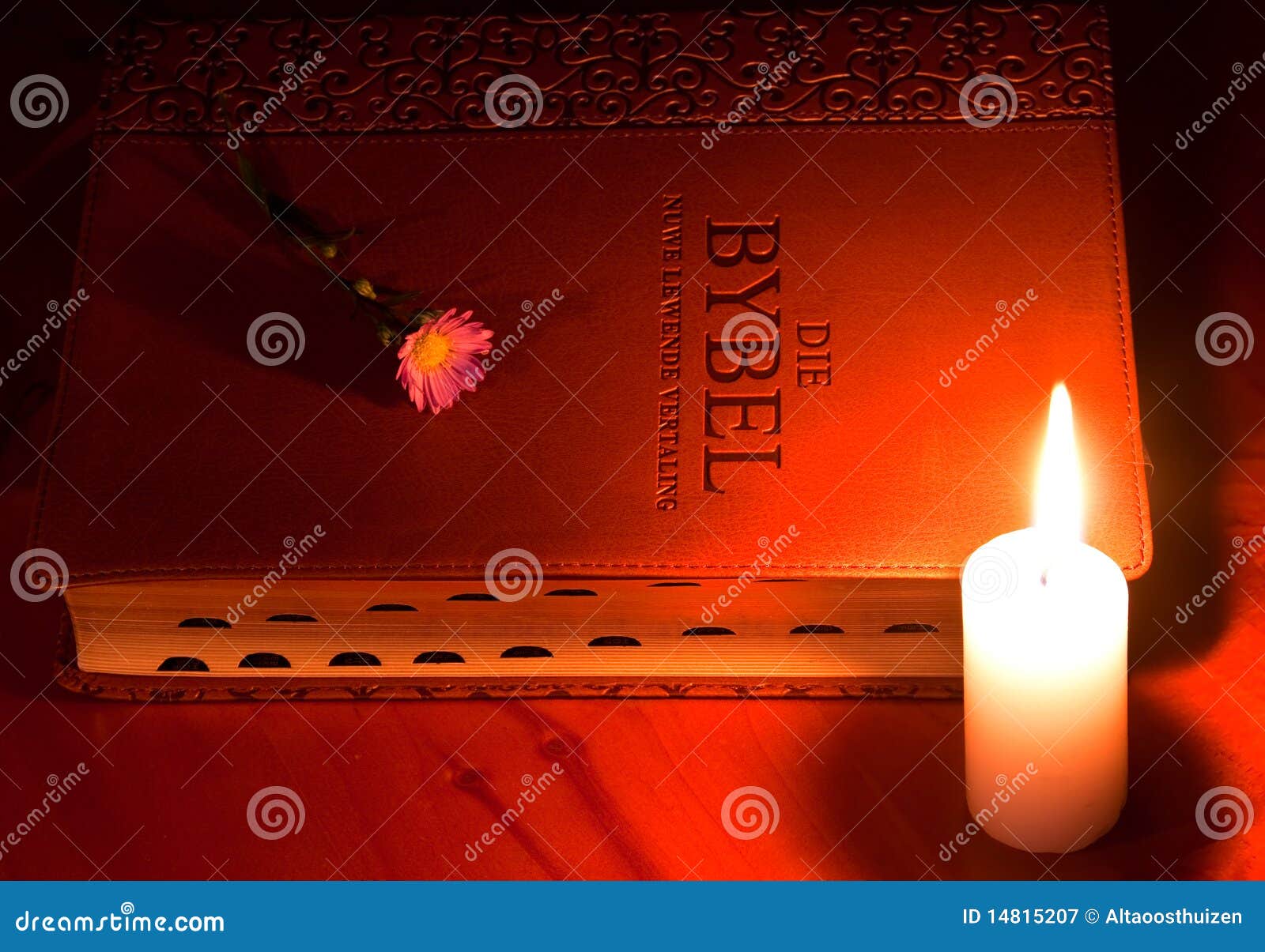 Closed Bible by Candle Light Stock Image Image of light, belief 14815207