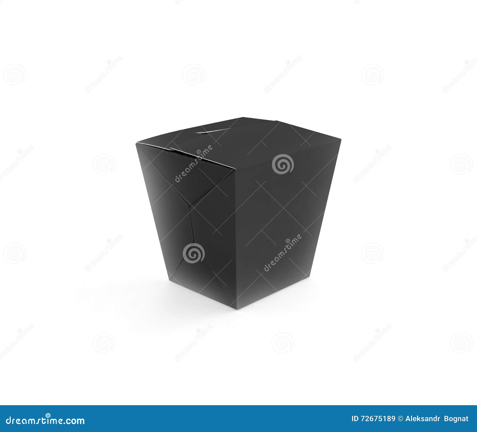 Download Closed Black Blank Wok Box Mockup Stand Isolated Stock Image - Image of clear, food: 72675189