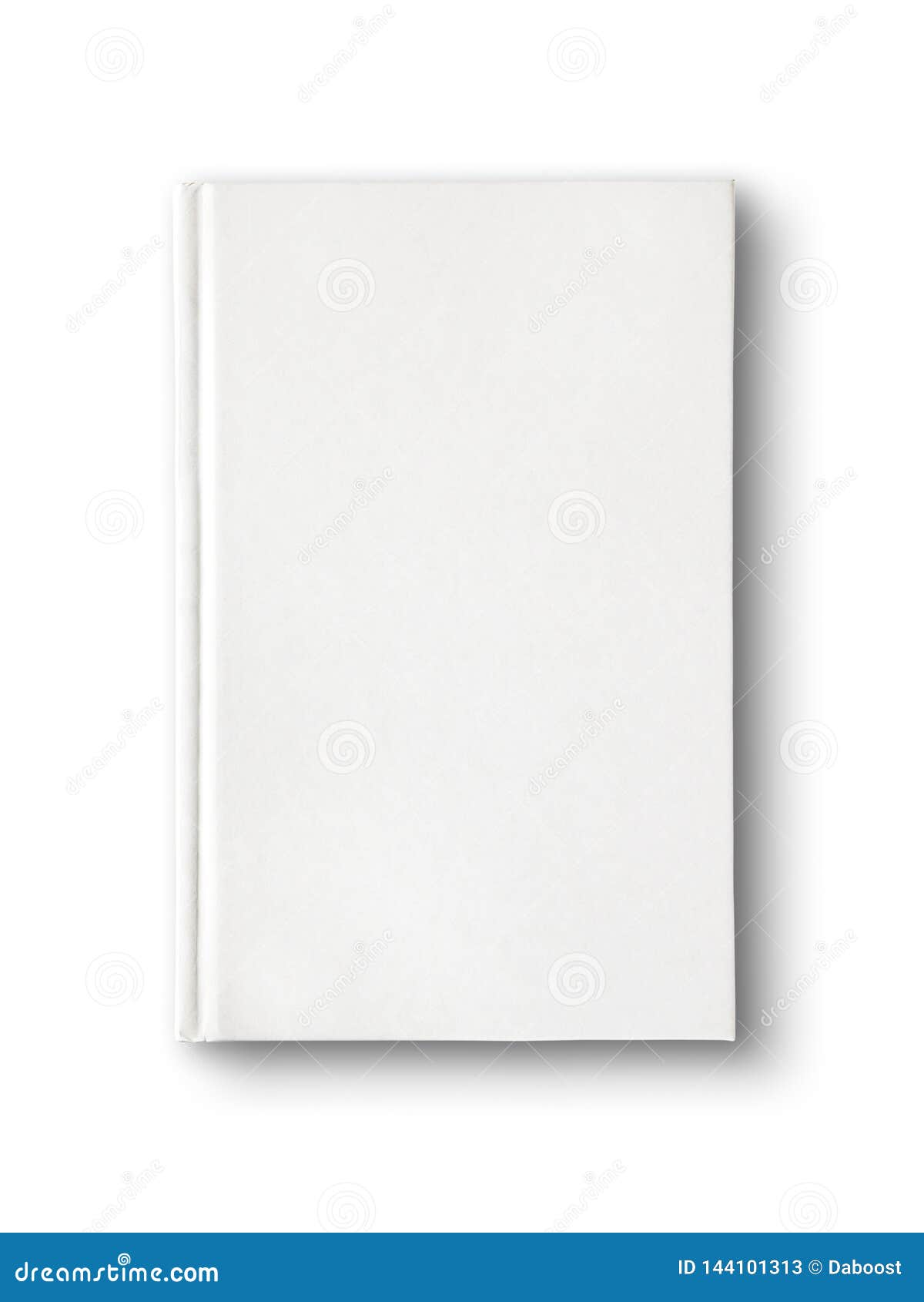 Closed Blank Dictionary, Book Isolated on White Stock Image Image of