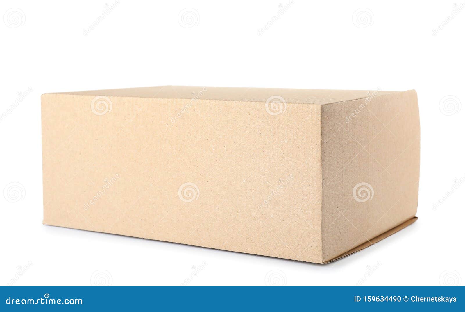 Download Closed Cardboard Box On Background. Mockup For Design Stock Photo - Image of carry, design ...