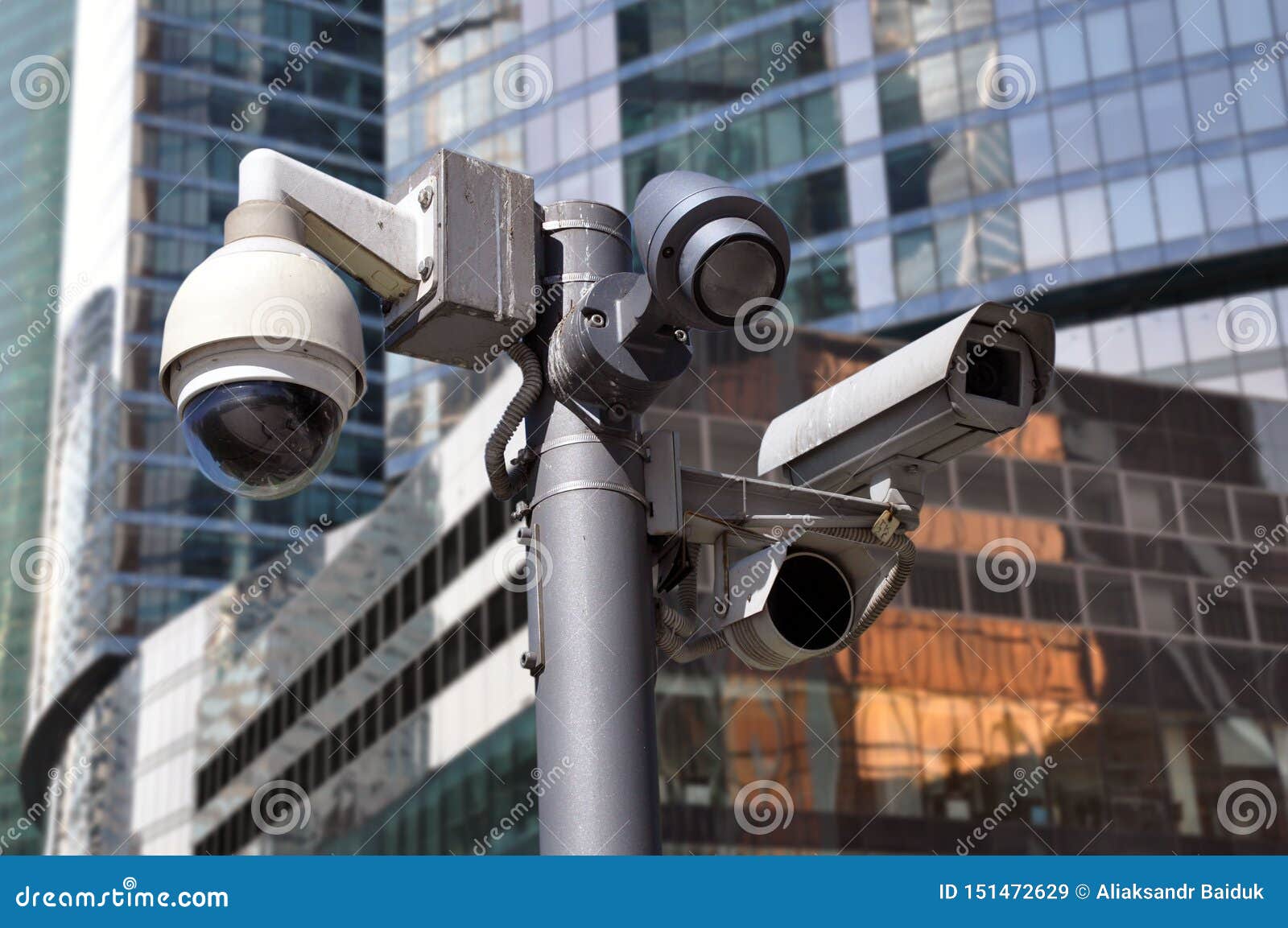 Closed Circuit Camera Multiangle CCTV System Stock Image Image of