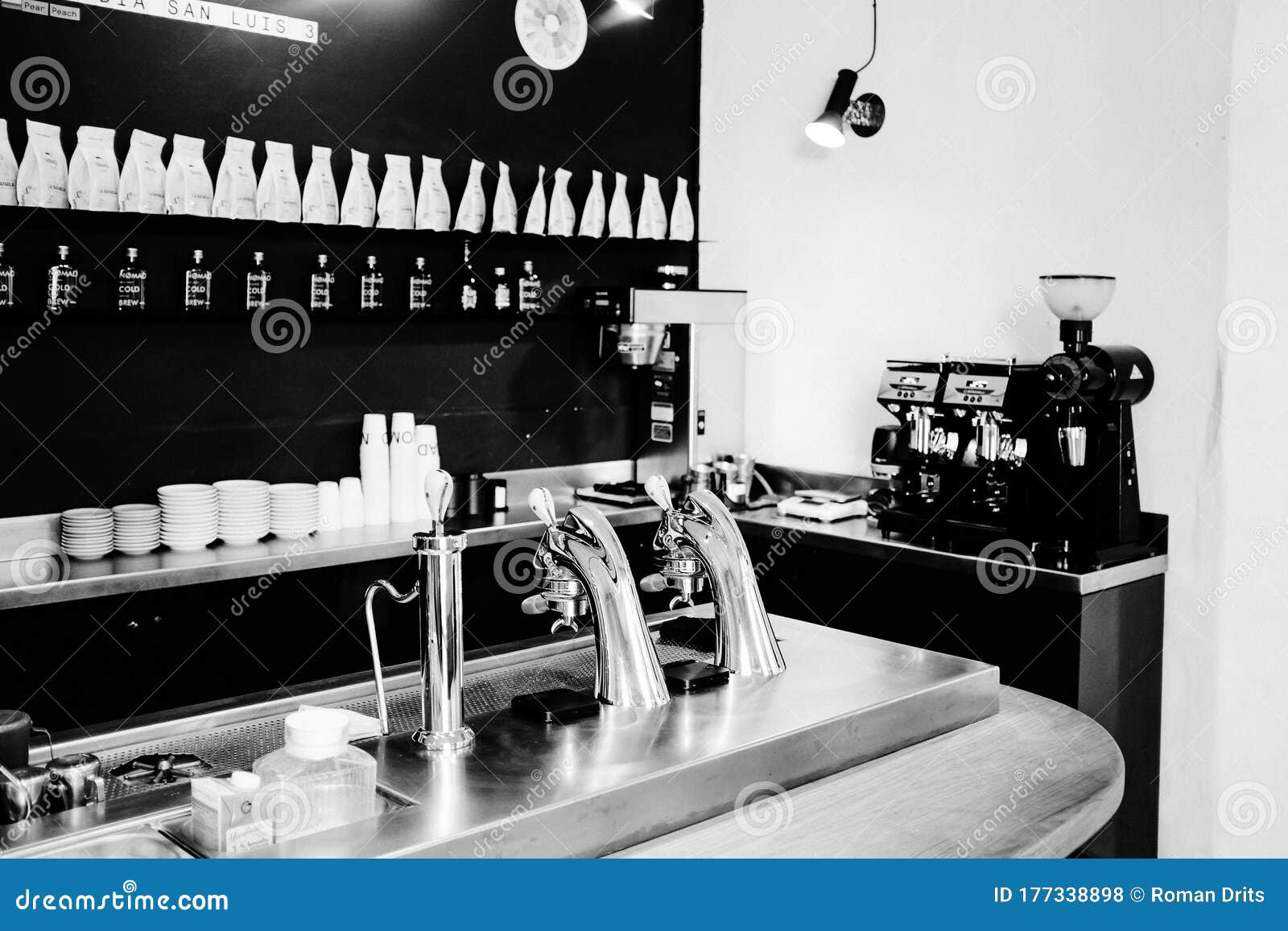 Closed. Coffee Cafe Text On Vintage Sign Board Hanging On Glass Door In