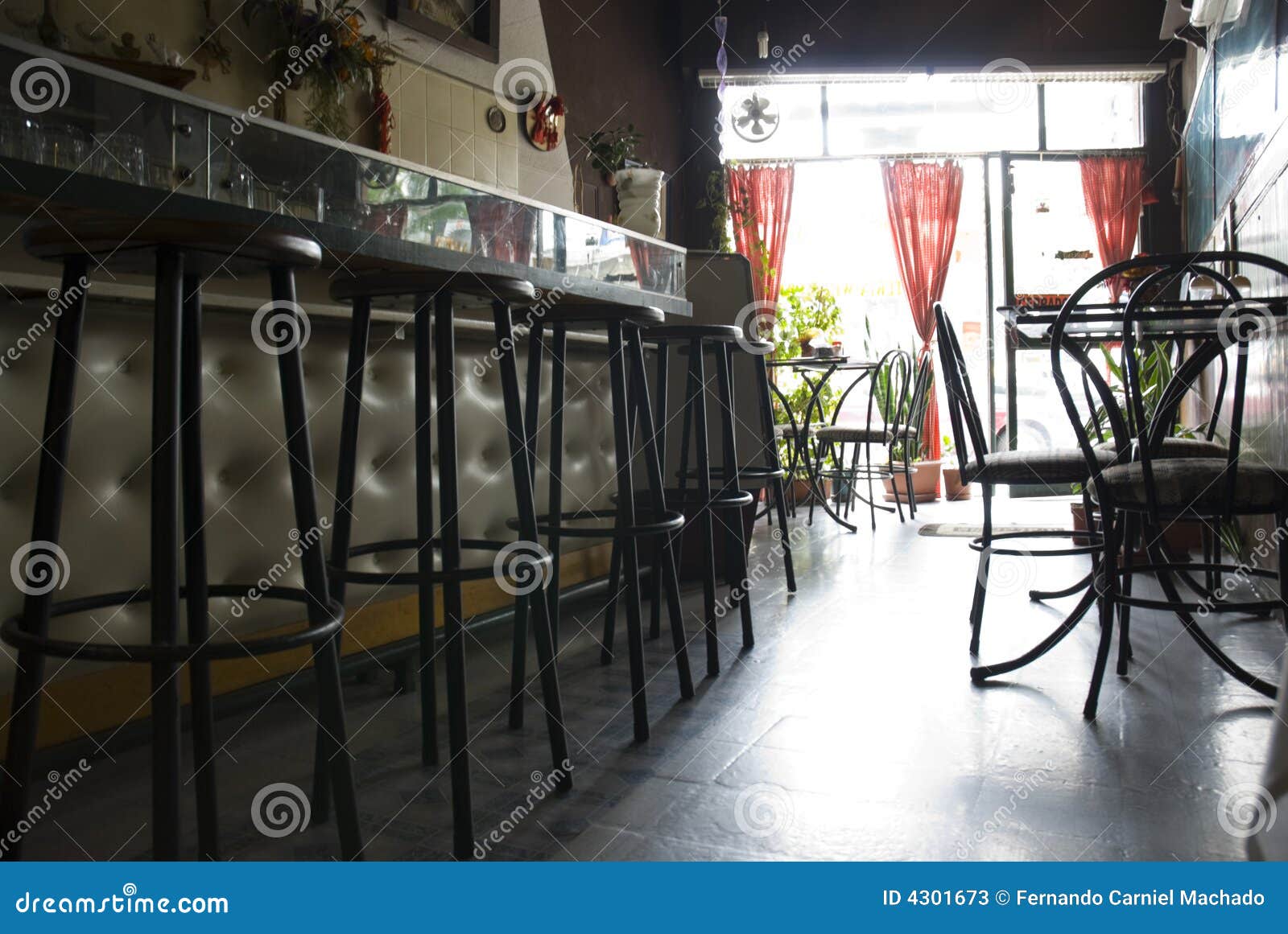 Closed coffee shop stock image. Image of indoor, deserted 4301673