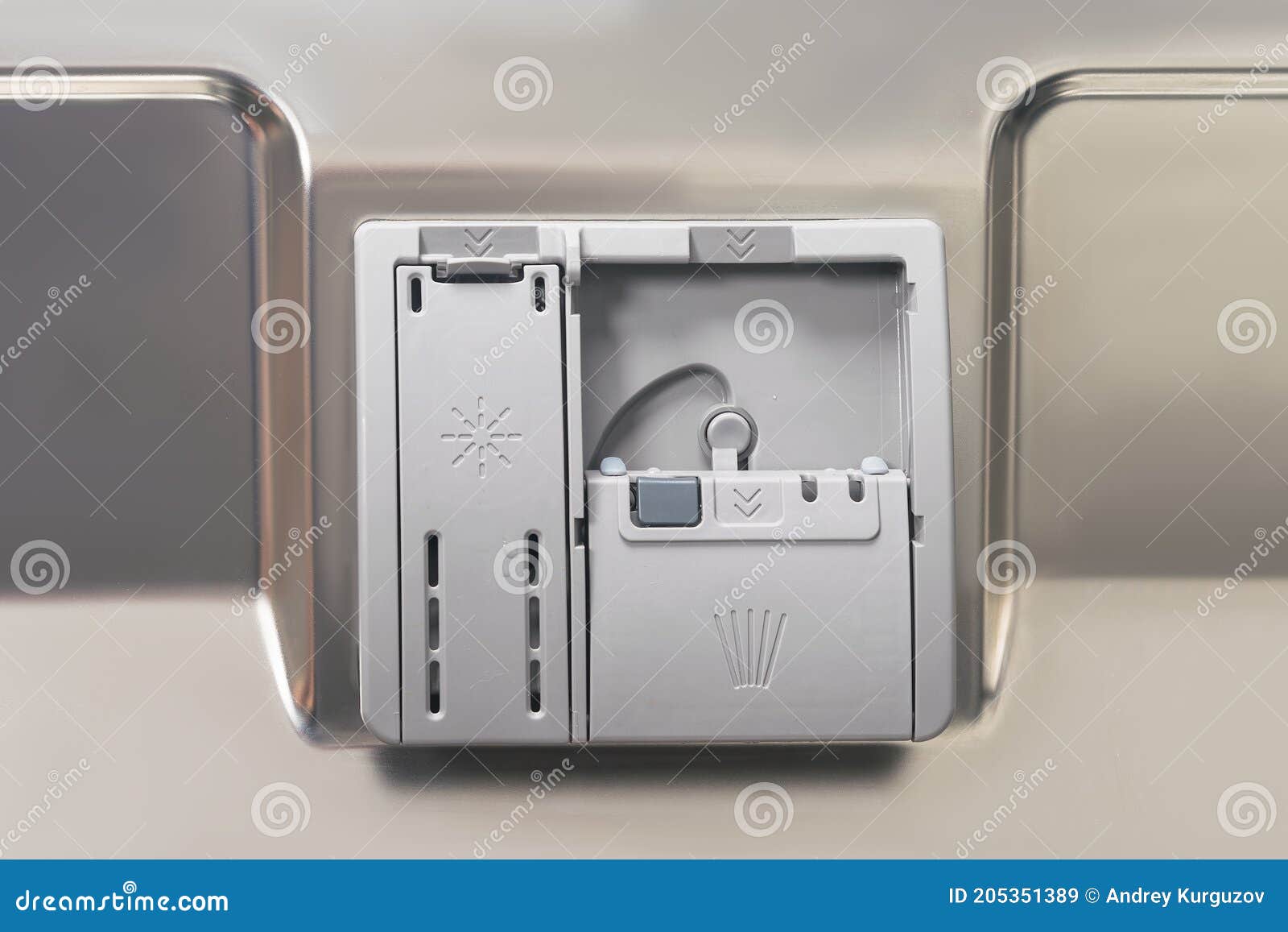 Closed Container for Detergents in the Dishwasher Stock Image Image