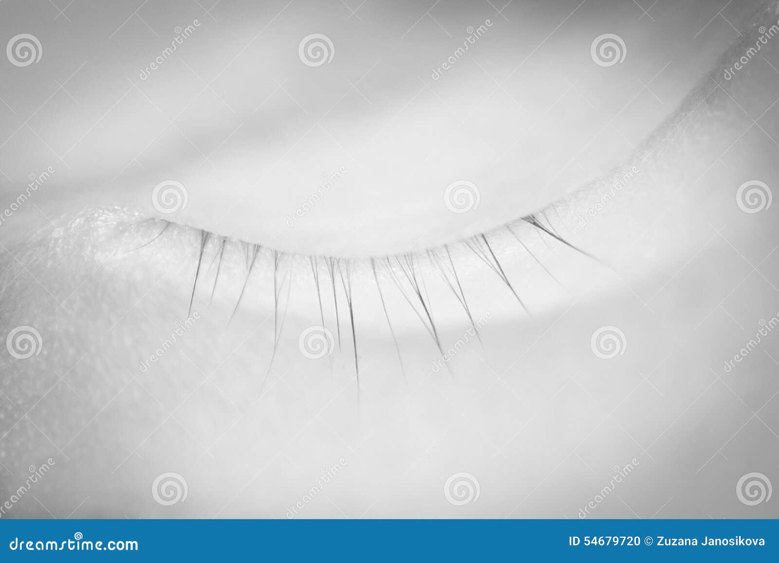 Closed Eye of Sleeping Newborn Baby Stock Photo Image of little, face