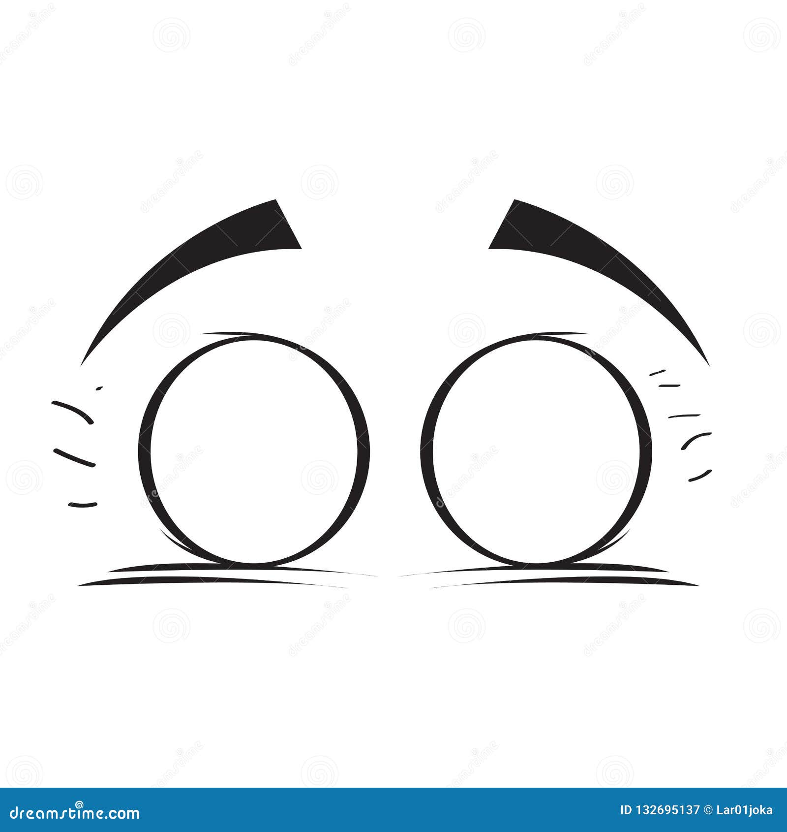 Closed eyes cartoon stock vector. Illustration of angry 132695137