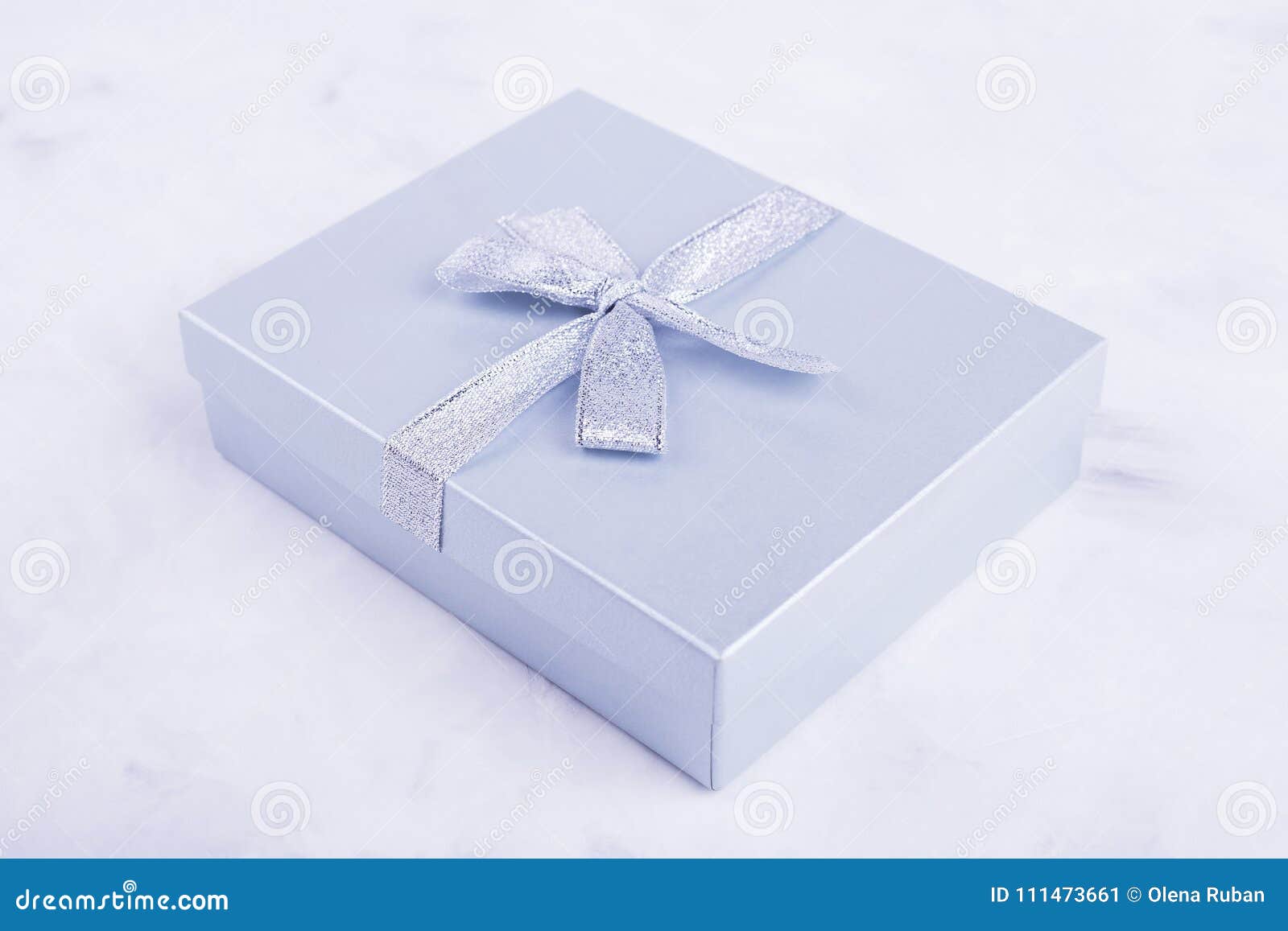 Closed gift box gray color stock image. Image of gift 111473661