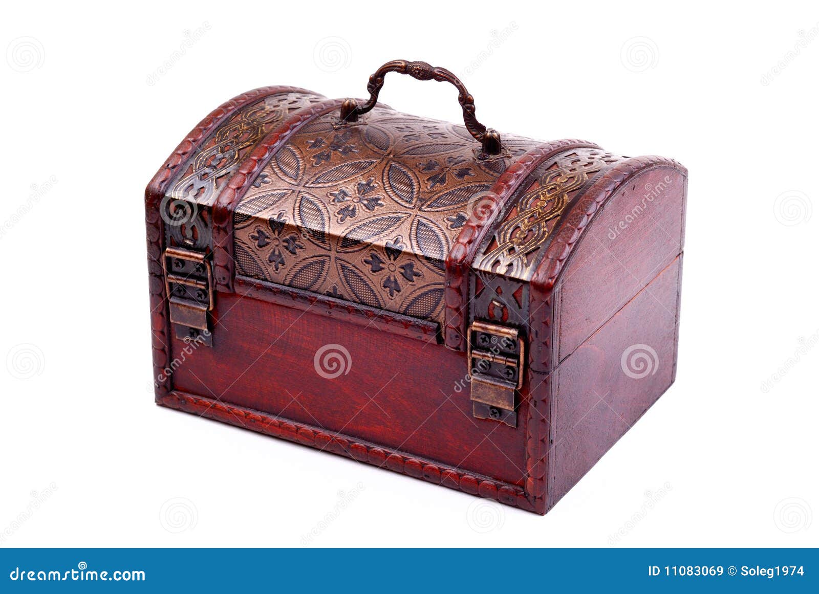 Mysterious locked cabinet. Pandora's box. Wooden treasure chests