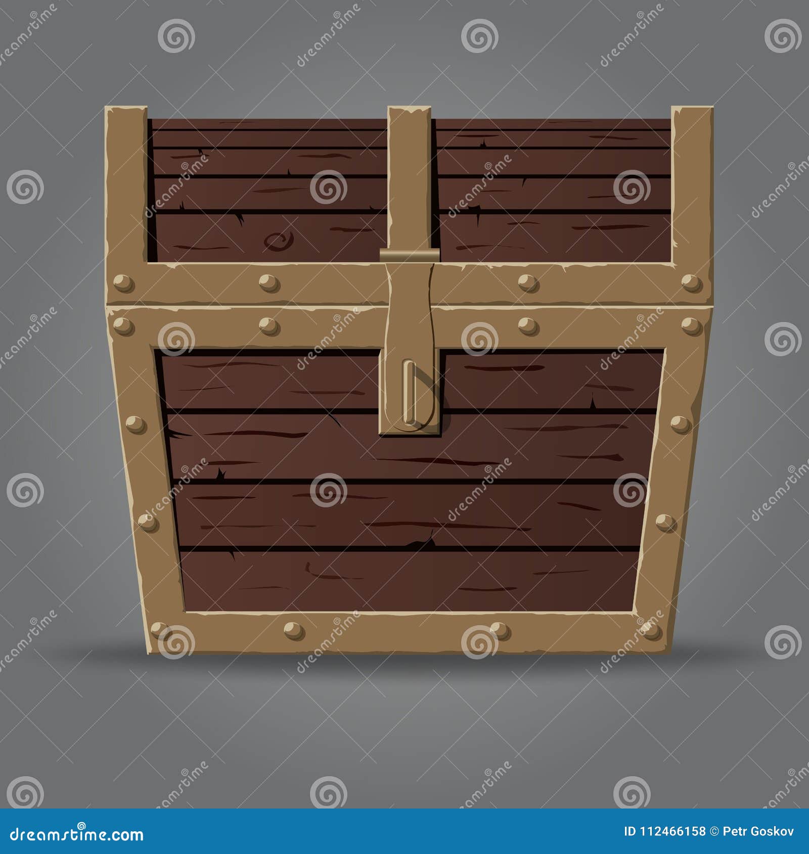 Premium Vector  Set of wooden chests with open and closed lid, full of  shining golden coins and empty. pirate treasure, 3d vintage coffers  collection isolated on dark background. realistic vector illustration