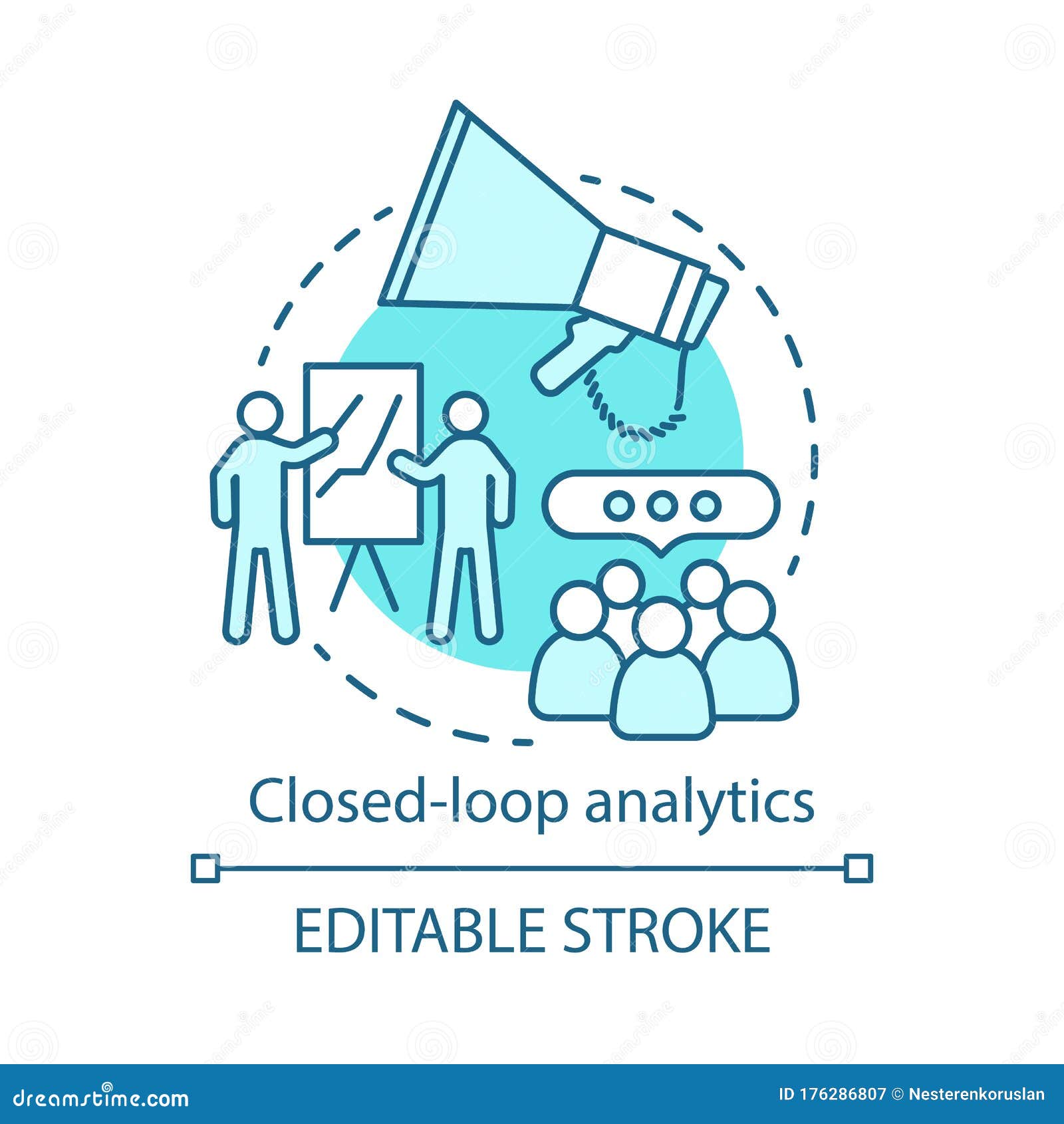 closed-loop analytics concept icon