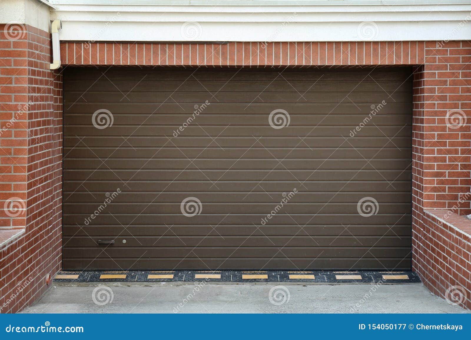 closed roller shutter door of garage stock image image of design front 154050177 https www dreamstime com closed roller shutter door modern garage image154050177