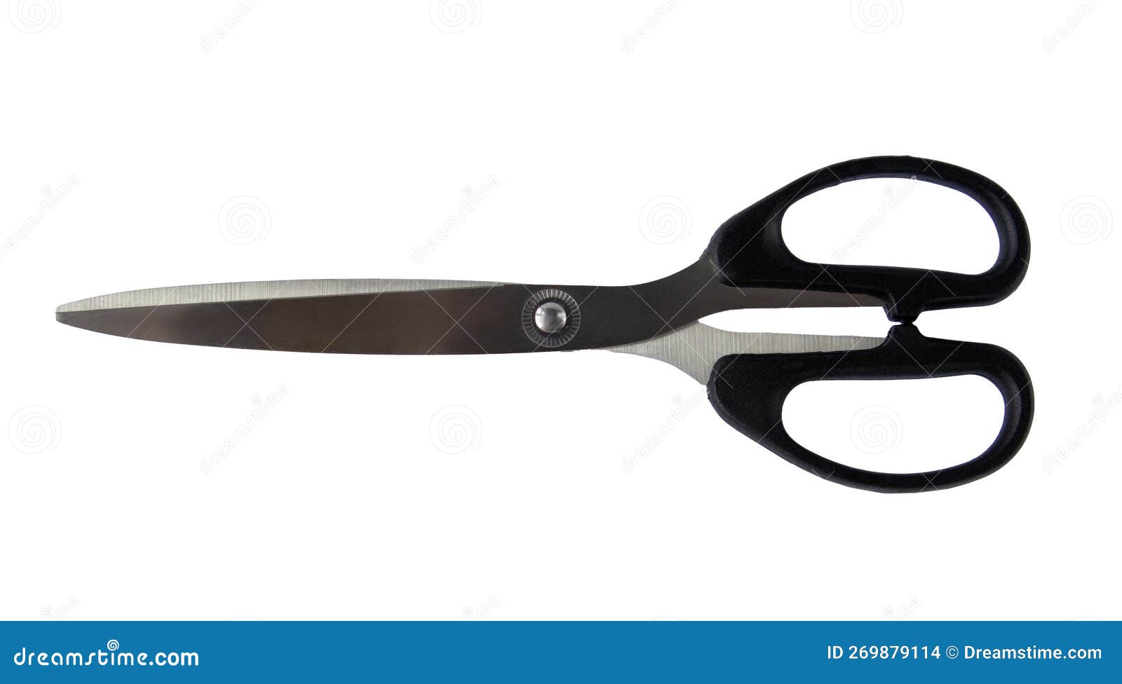 Closed Scissors Closeup Isolated on a White Background Stock Photo