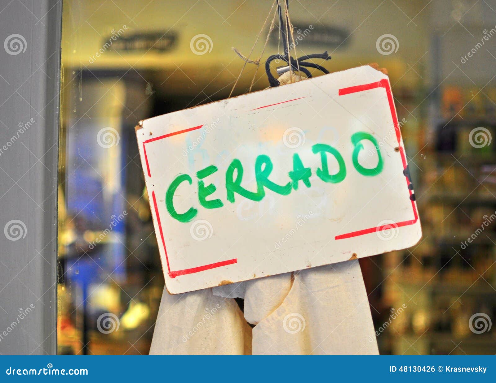 Closed sign stock photo. Image of spanish, hotel, shop 48130426