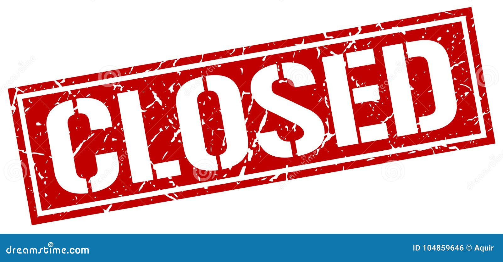 Closed stamp stock vector. Illustration of grunge, sticker - 104859646