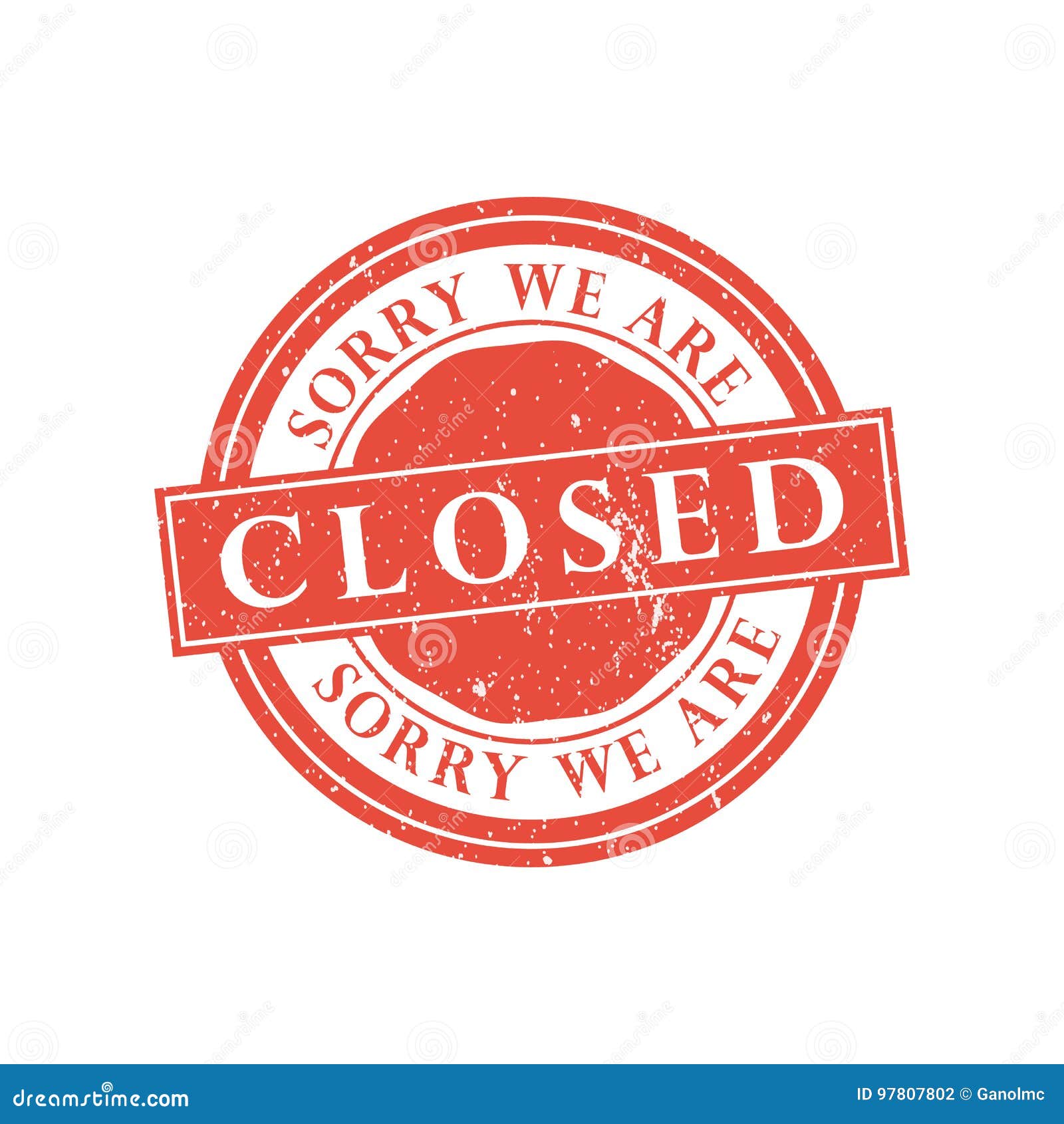 We are Closed Stamp. Vector Illustration Stock Vector - Illustration of