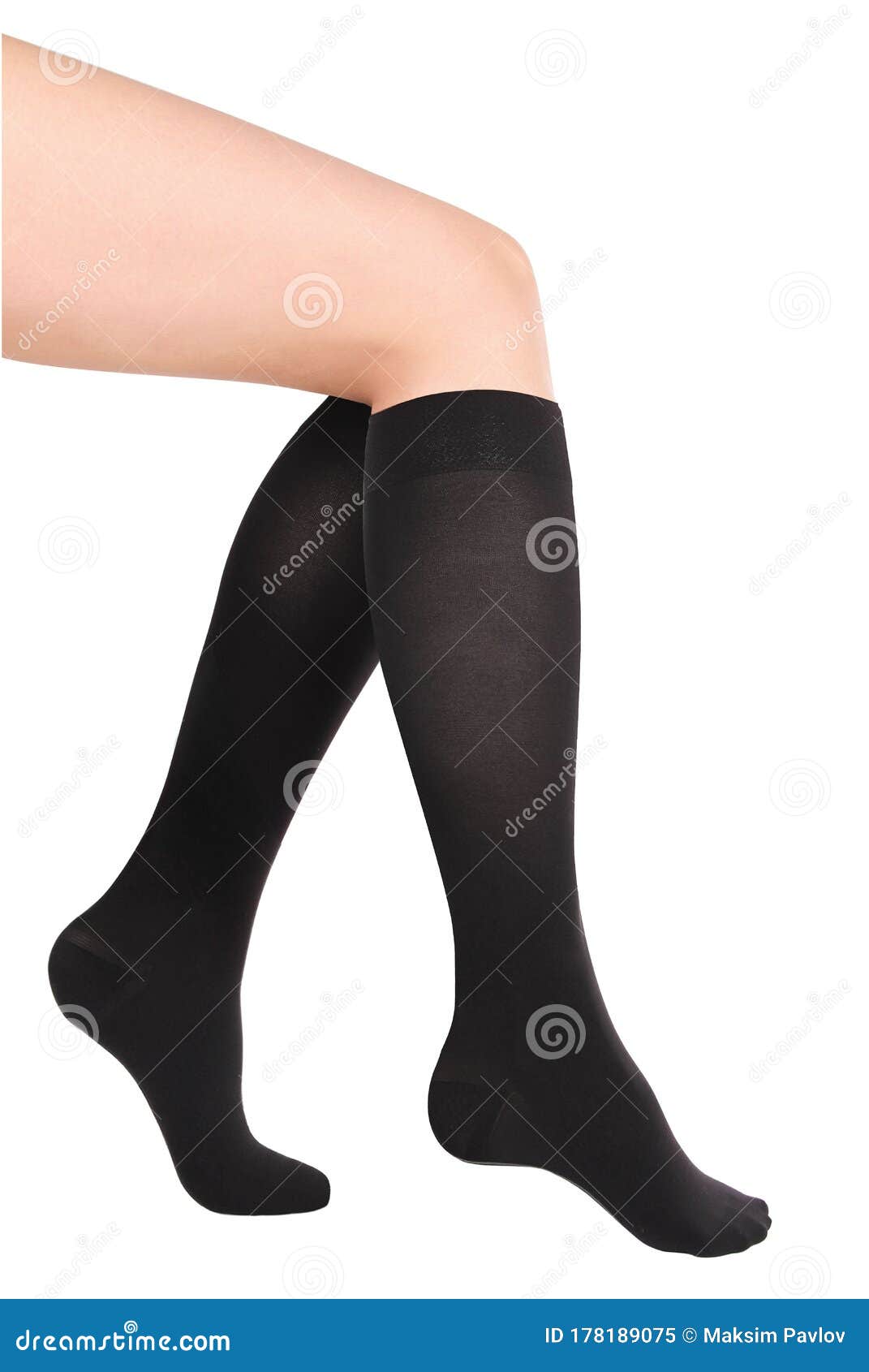 Closed Toe Calves. Compression Hosiery Stock Image - Image of high ...