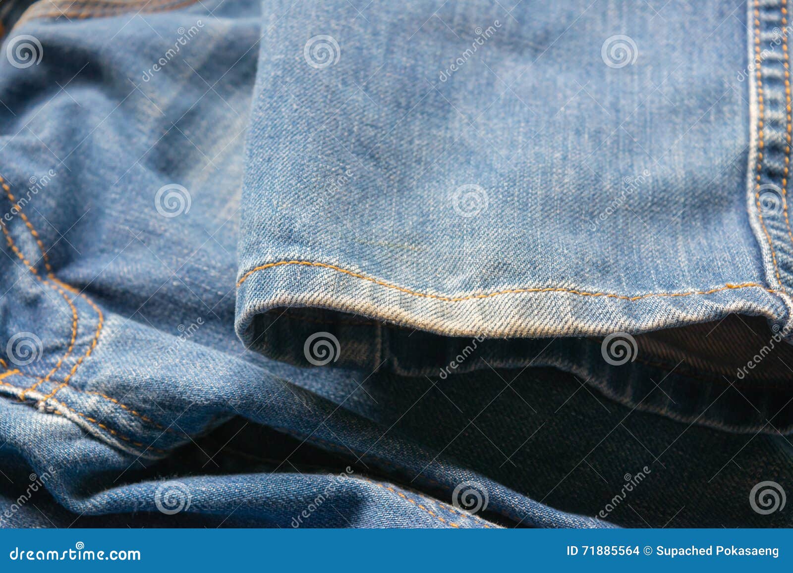 Closed Up Blue Jeans,denim Texture,selective Focus Stock Photo - Image ...