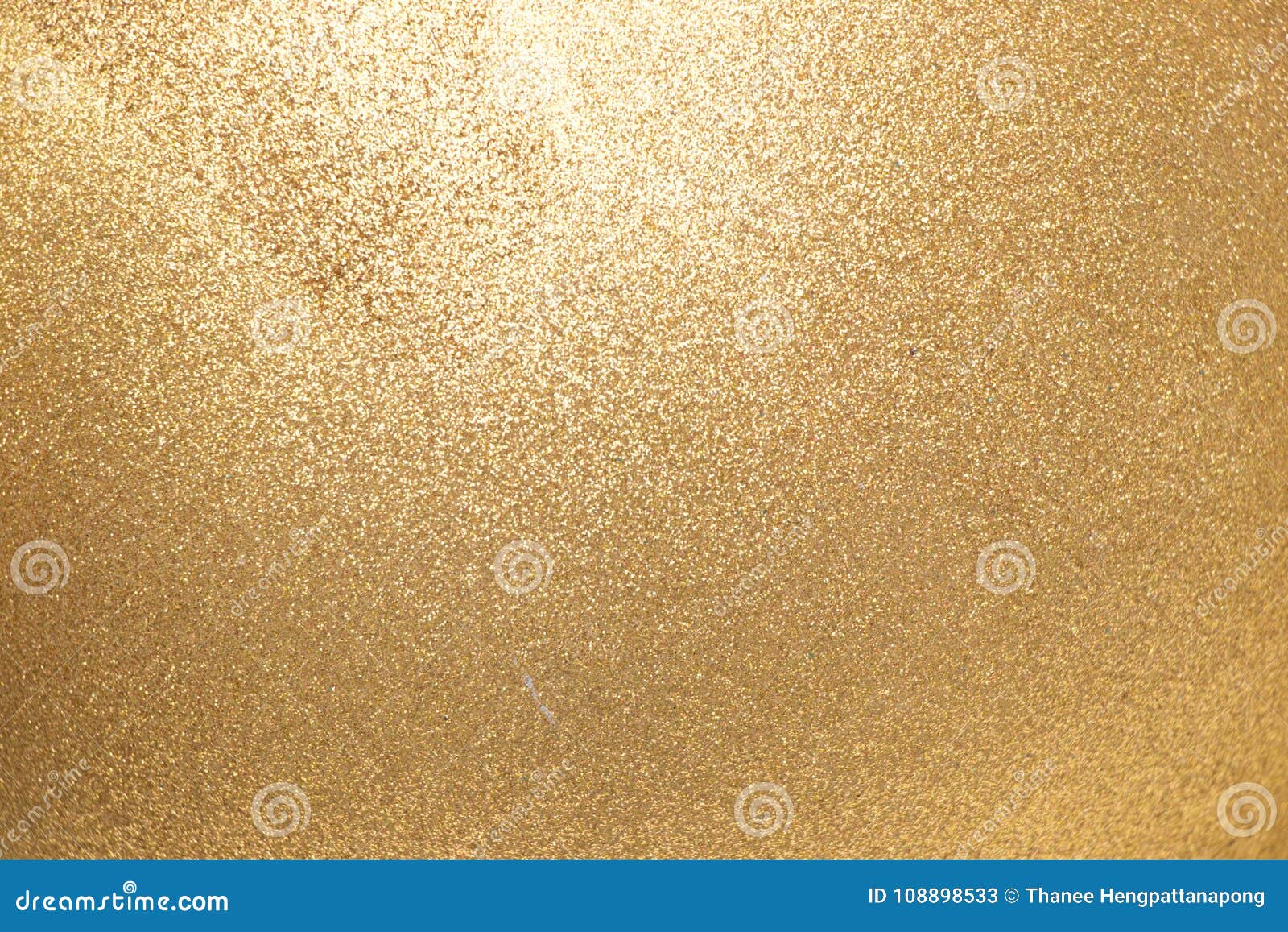 Closed Up of Metallic Gold Glitter Texture Background Stock Image