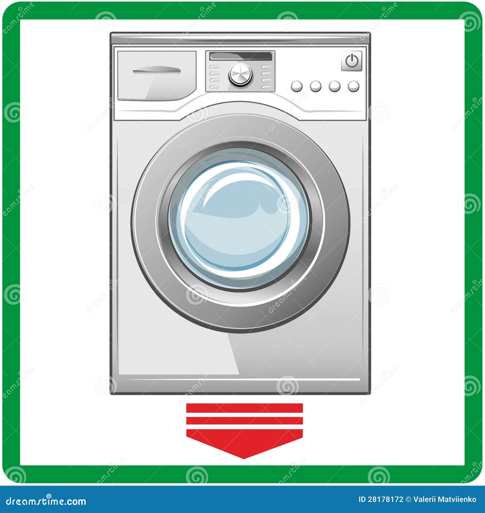 Closed washing machine stock vector. Illustration of laundry 28178172