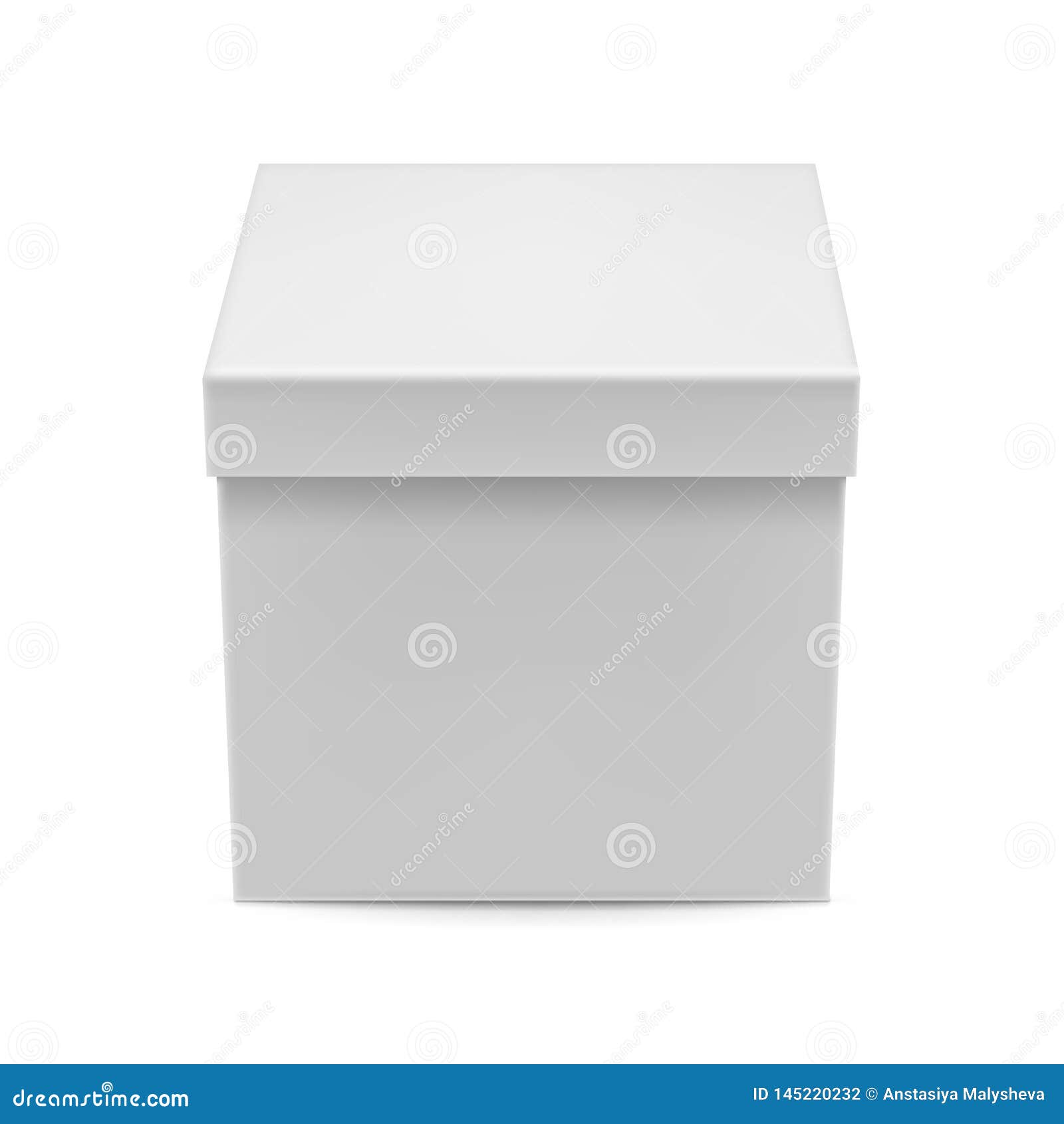 Download Closed White Cardboard Box Mockup Stock Vector ...