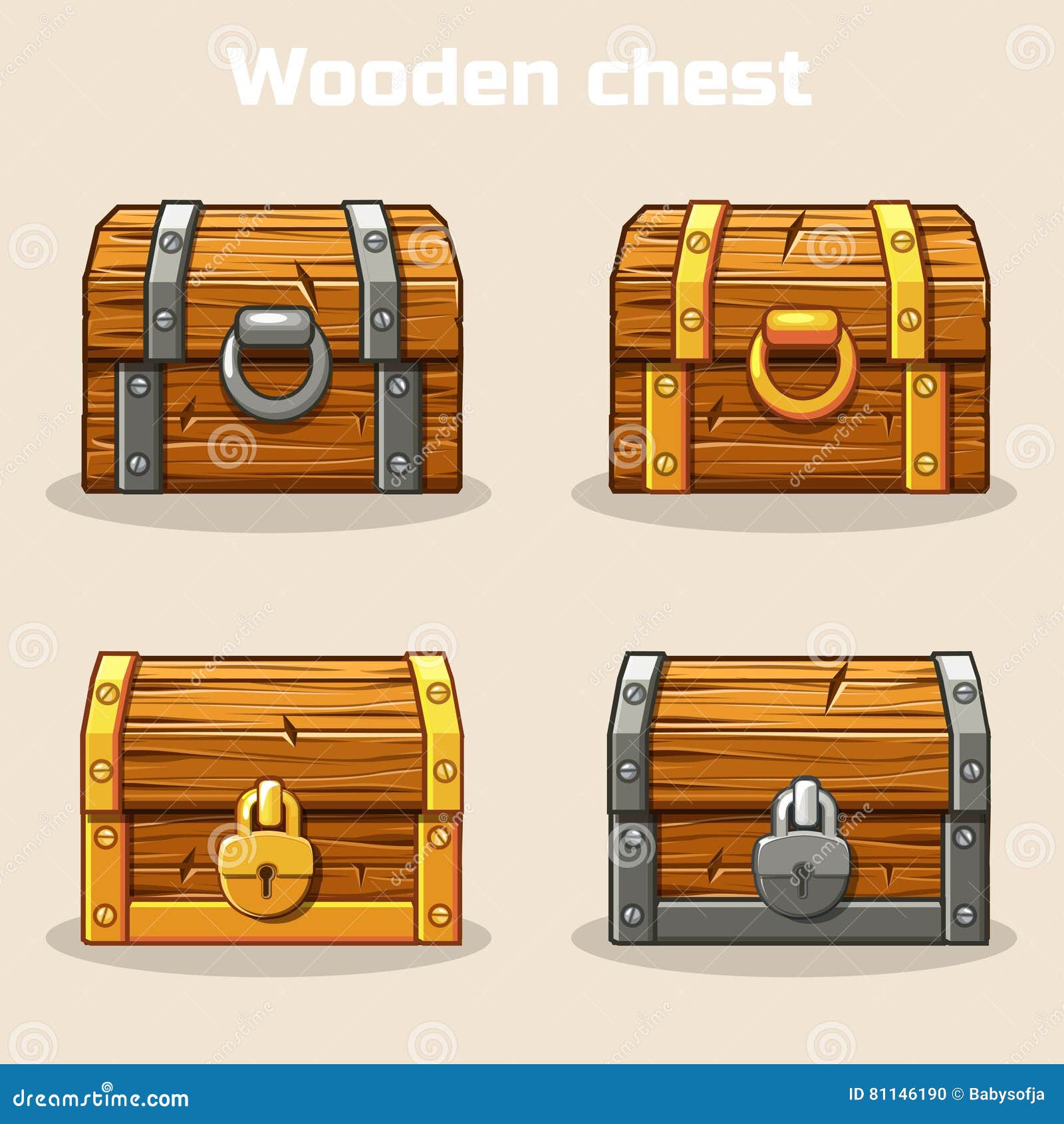 Closed Wooden Treasure Chest Stock Photo | CartoonDealer.com #89943588