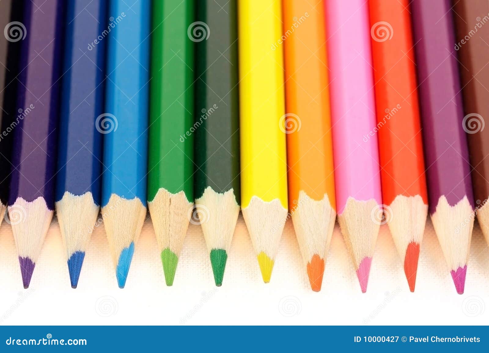 Closedup pencils. Closed-up pencils isolated on white background