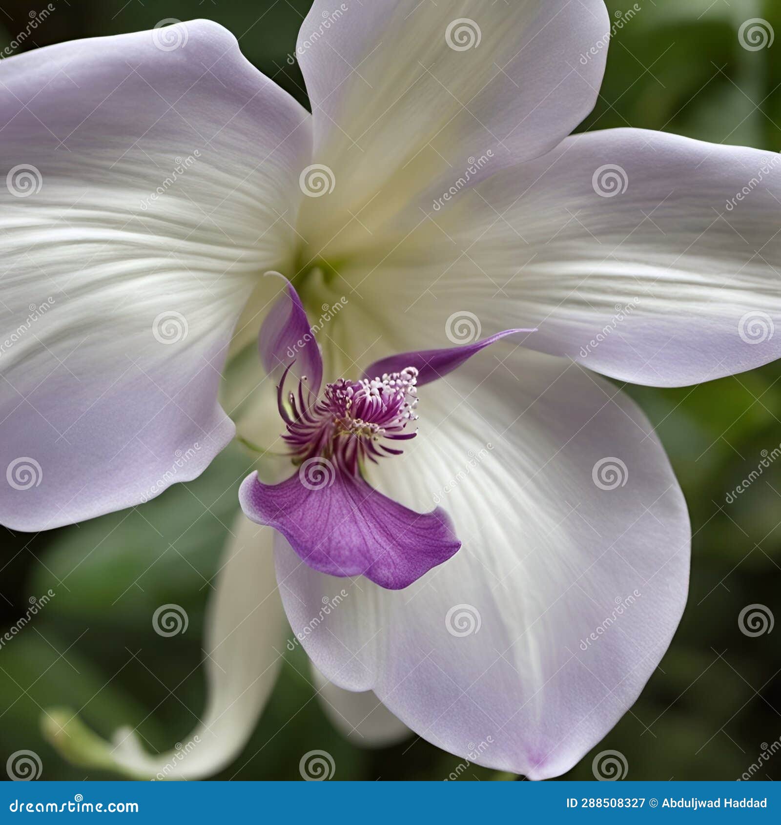 a closep of a white flower showing its details.ai generated
