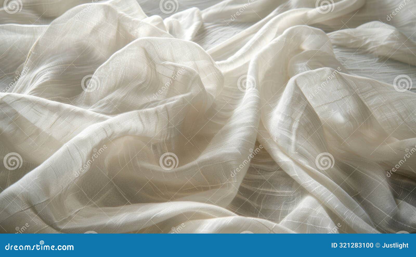 a closer look at the cotton sheets reveals a dainty almost ethereal texture. the fibers create a captivating interplay