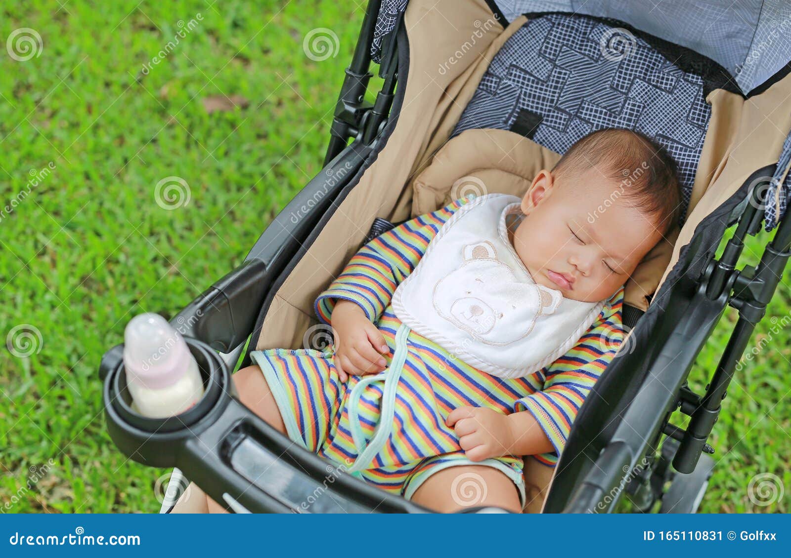 newborn baby in stroller