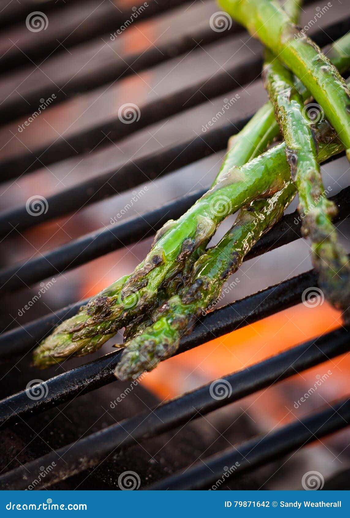 Closeup of Asparagus on Grill Stock Photo Image of food, flame 79871642