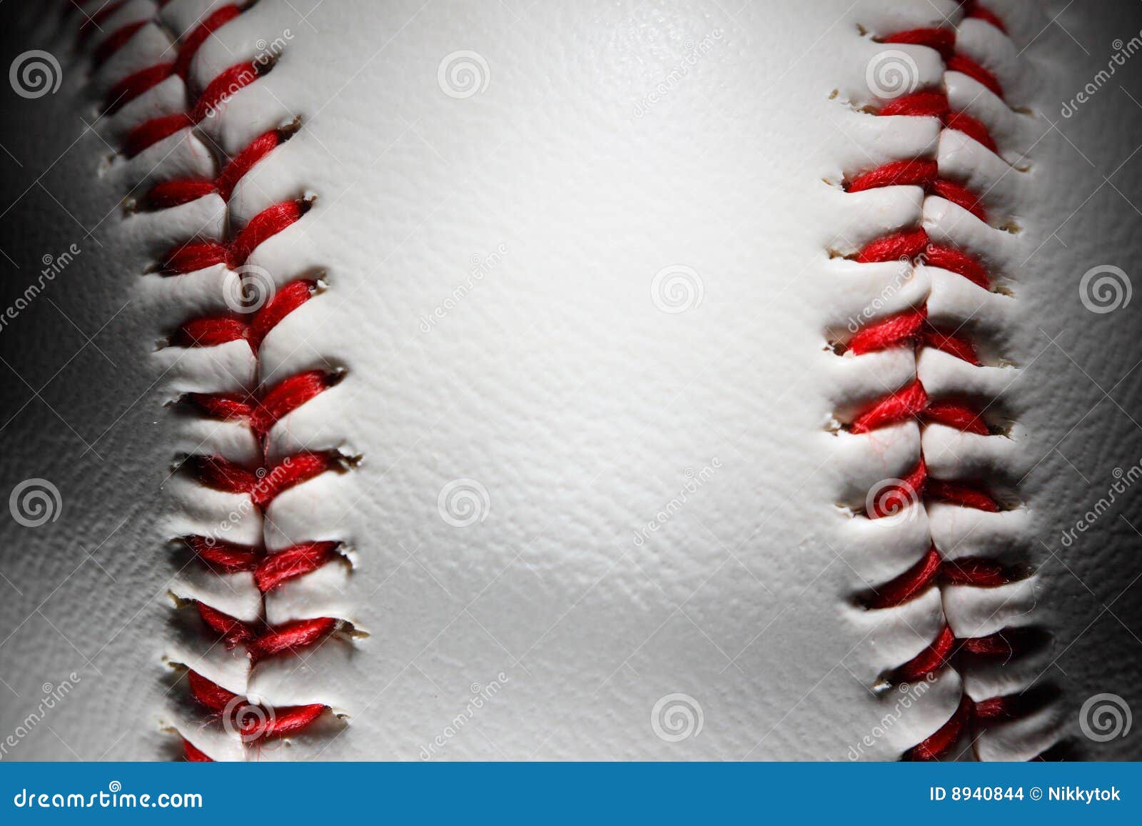 closeup of an baseball
