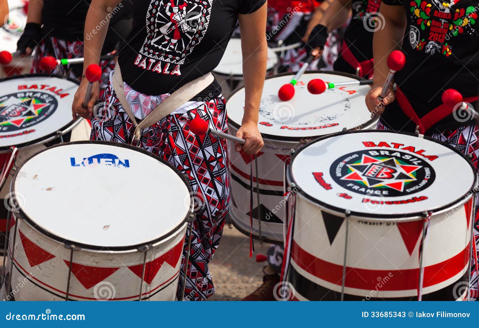 Closeup of Batala drummers editorial stock photo. Image of cultura ...