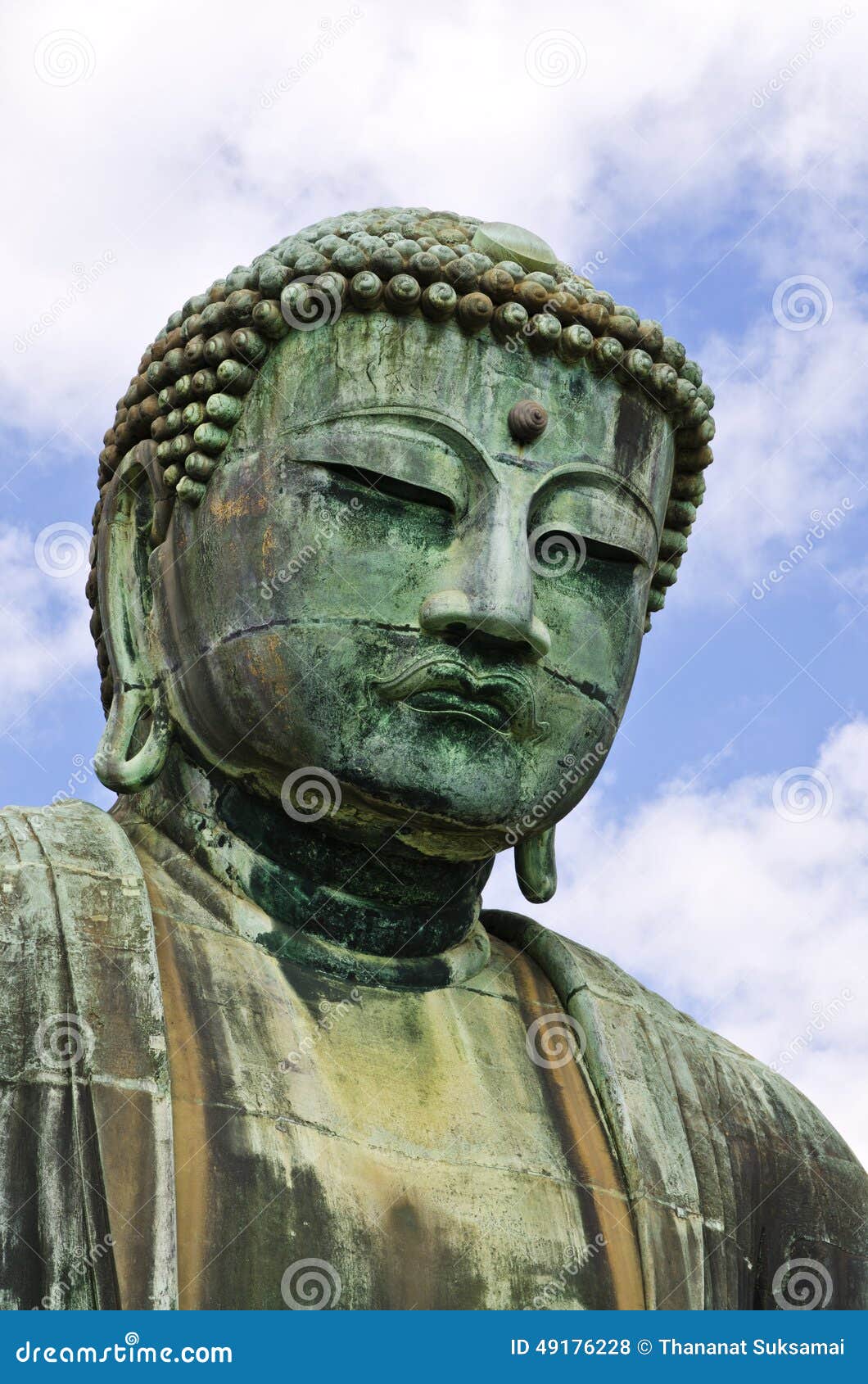 Closeup Big Buddha in Japan. Stock Photo Image of heritage, history 49176228