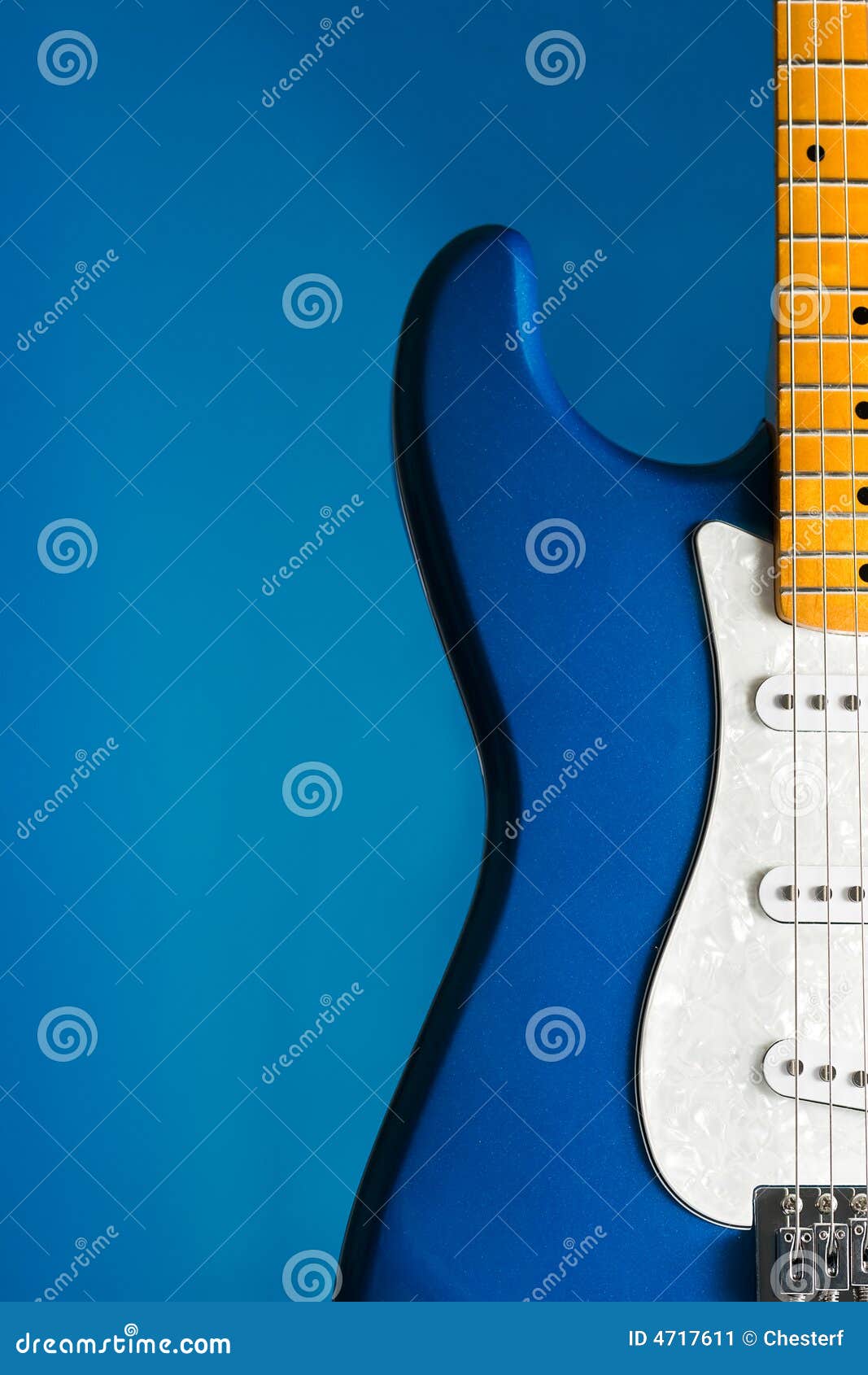 Closeup blue guitar stock image. Image of equipment, closeup 4717611