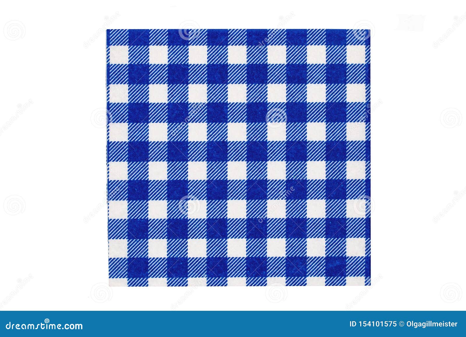 Closeup Of A Blue And White Checkered Kitchen Cloth Or Napkin Isolated On White Background Kitchen Accessories Macro Stock Image Image Of Decoration