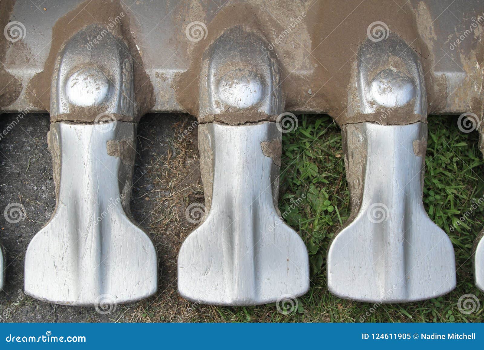Closeup of Bucket Excavator with Teeth Stock Image Image of metal