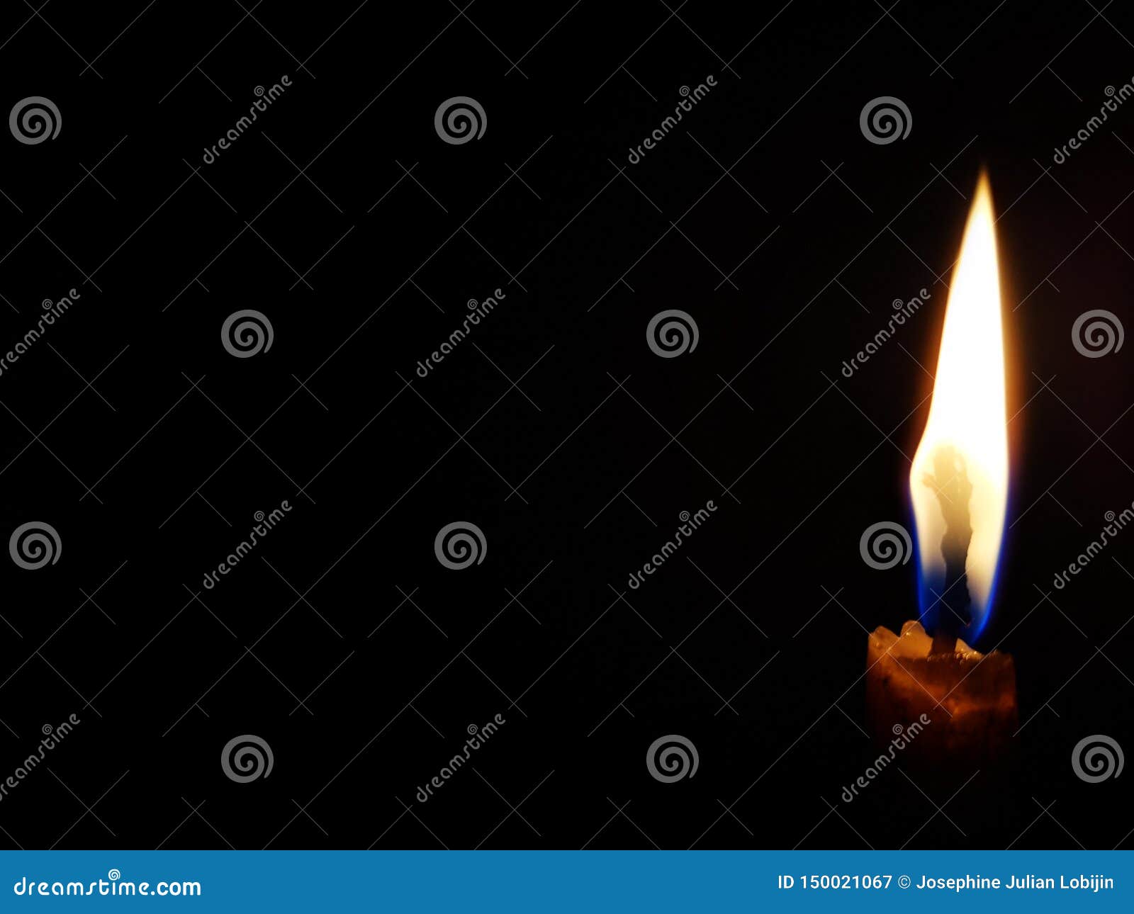 closeup with candle light in the dark