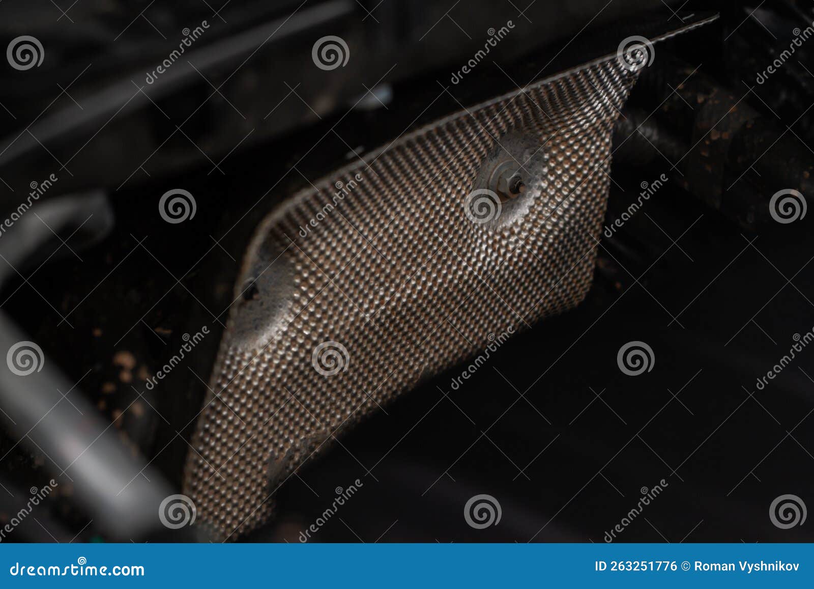Closeup Car Engine Room Insulation. Stock Photo Image of parts, auto