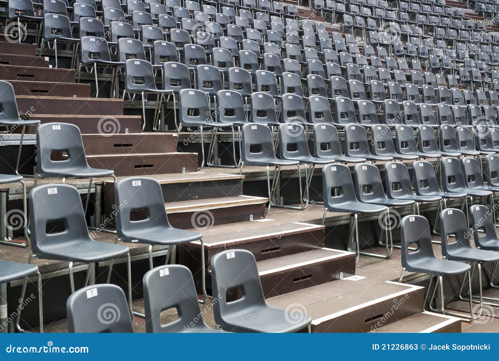 Closeup of Chairs before Openair Concert Stock Image Image of popular