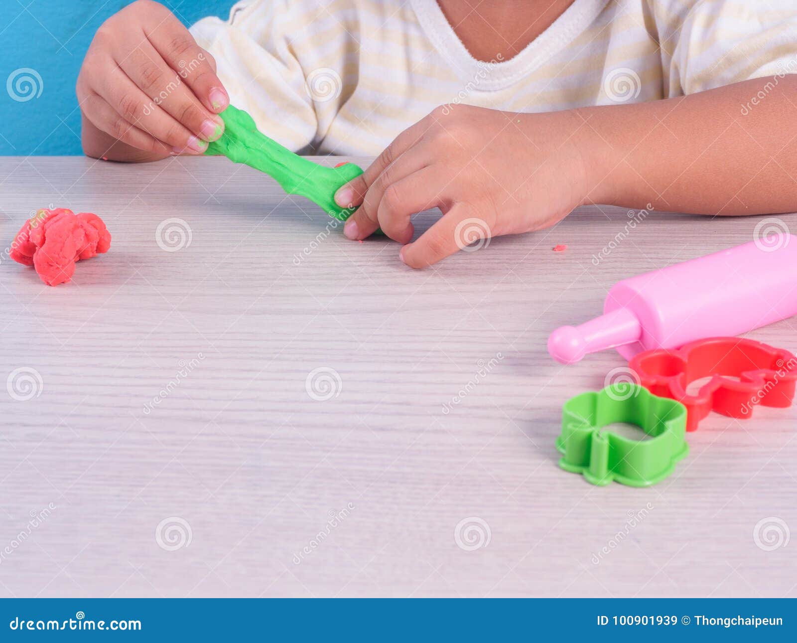 Child play modeling clay stock image. Image of handmade 100901939