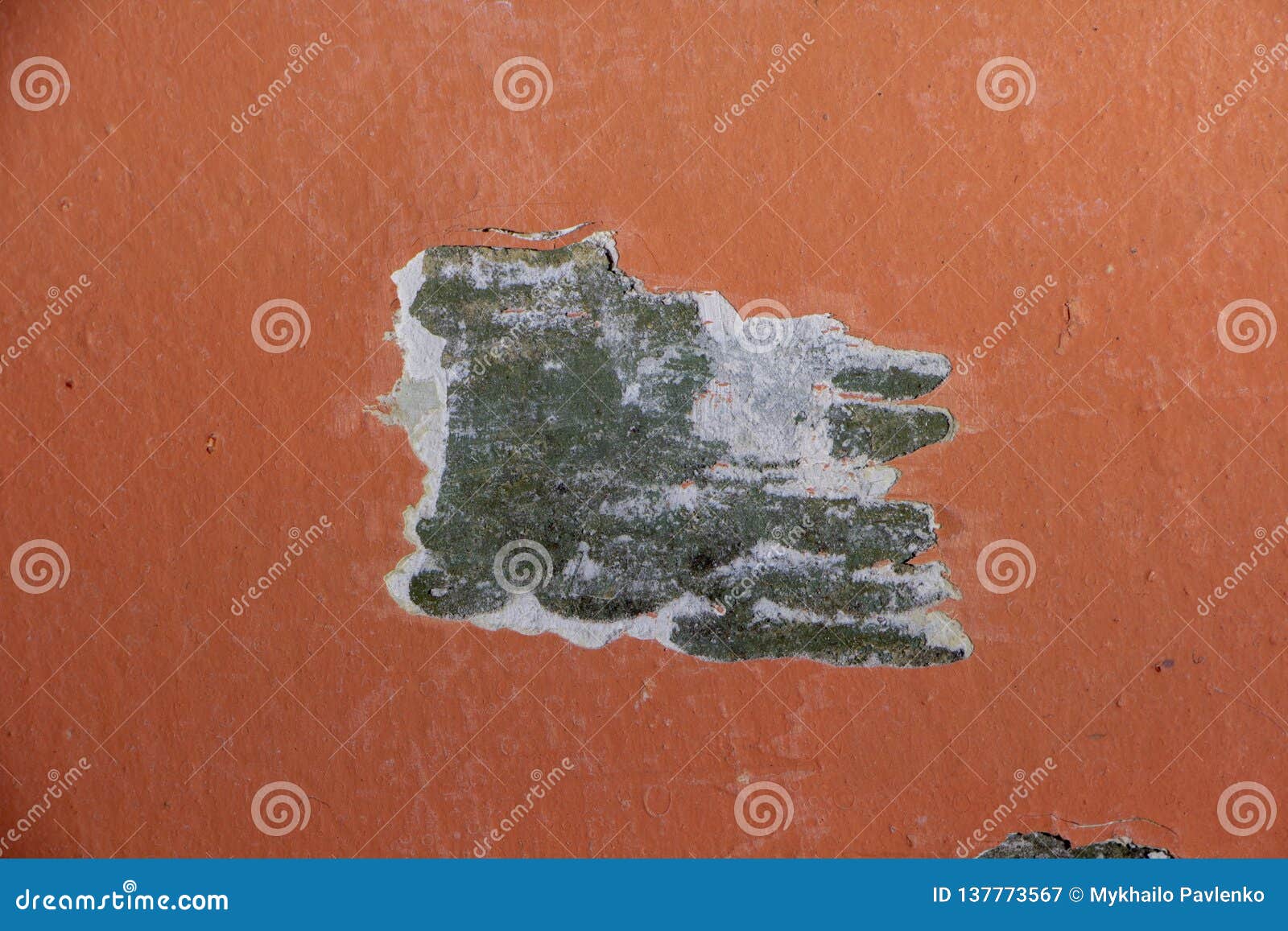 Closeup Of Chipped Paint On Red Wall Stock Image Image Of